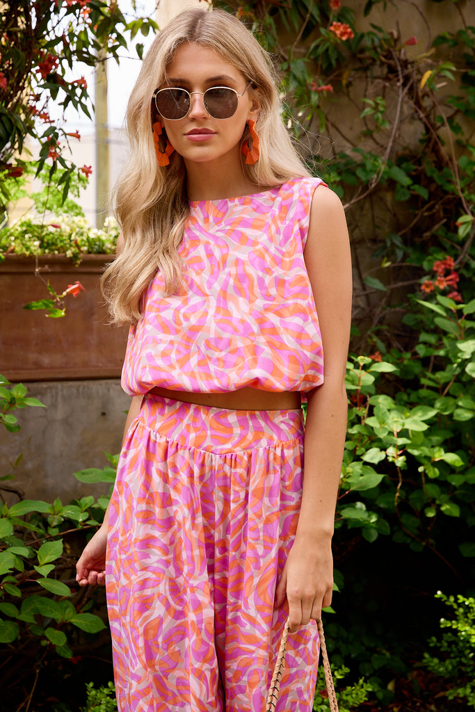 Ashton Must Be Love Bubble Cropped Top - fab'rik