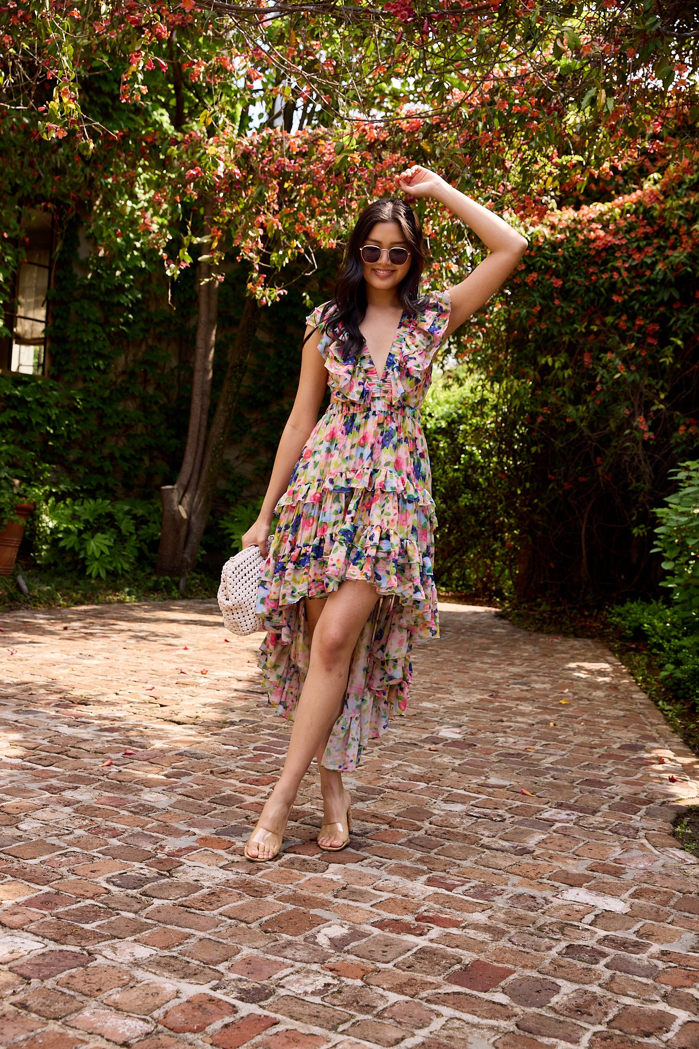 SALE - Molly Ruffle High Lo Dress
