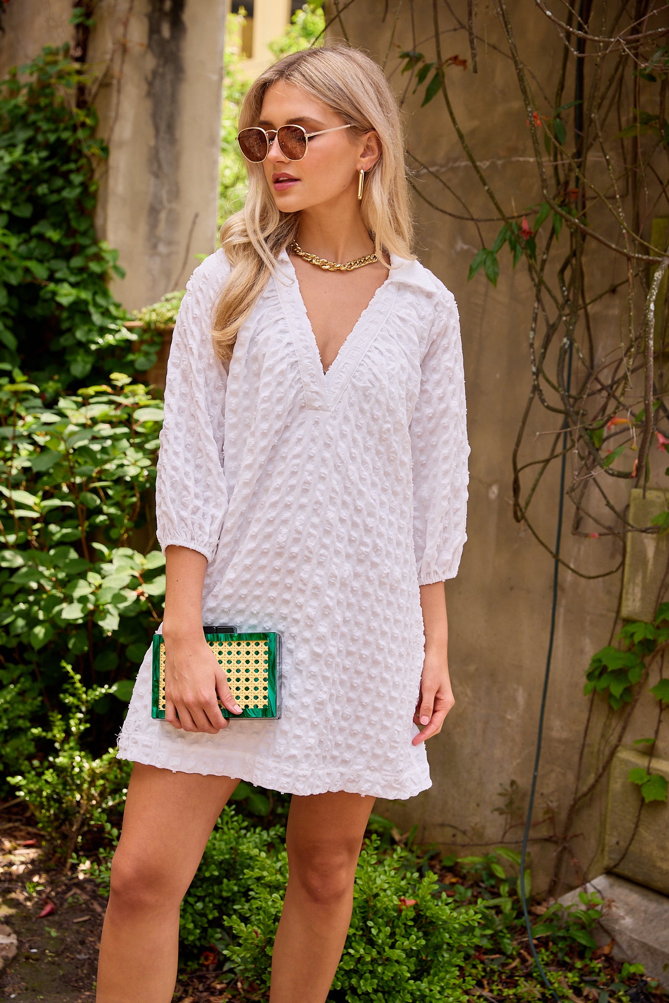 Carina Bubble Knit Plaid Mini Dress - fab'rik