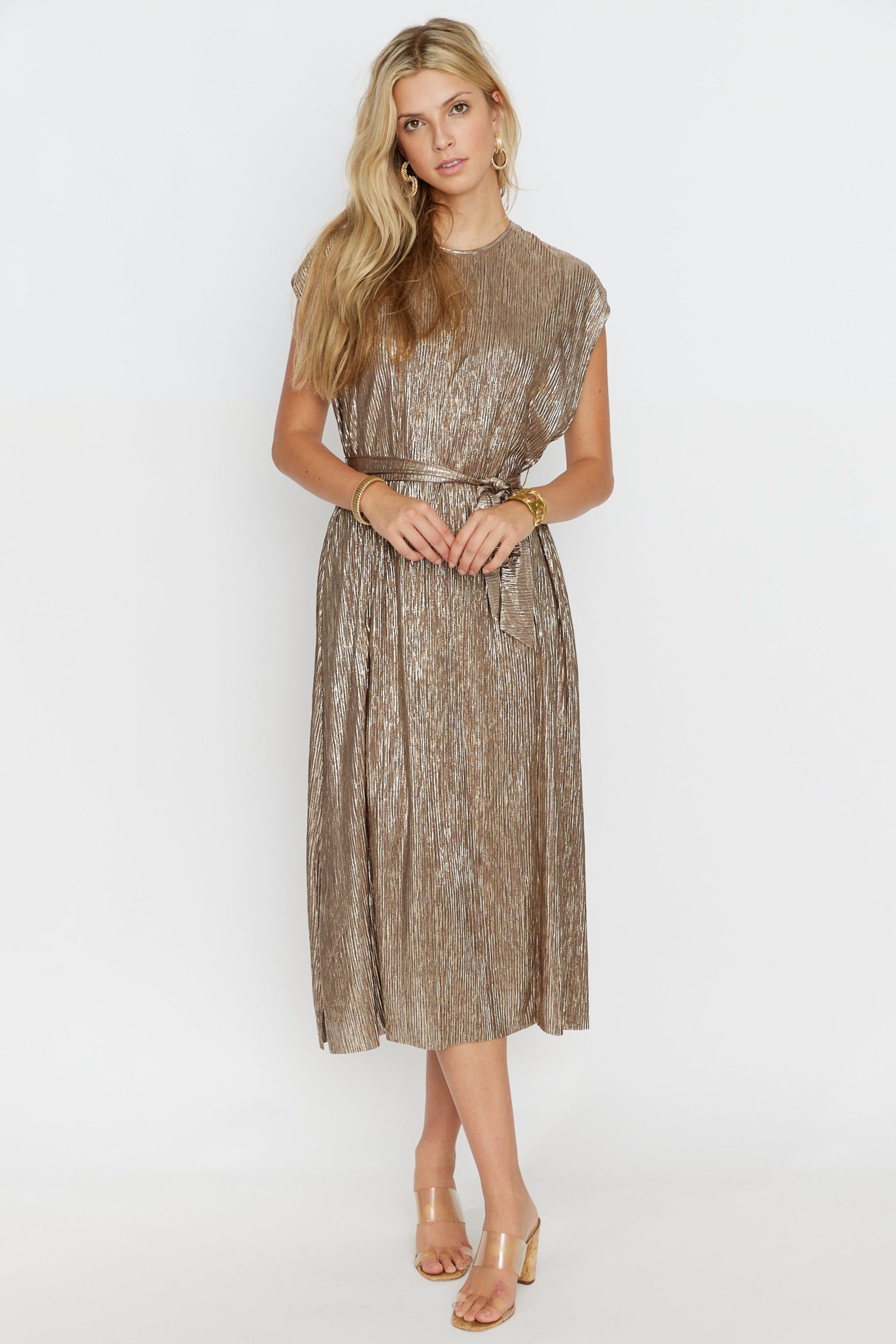 SALE - Eden Metallic Midi Dress