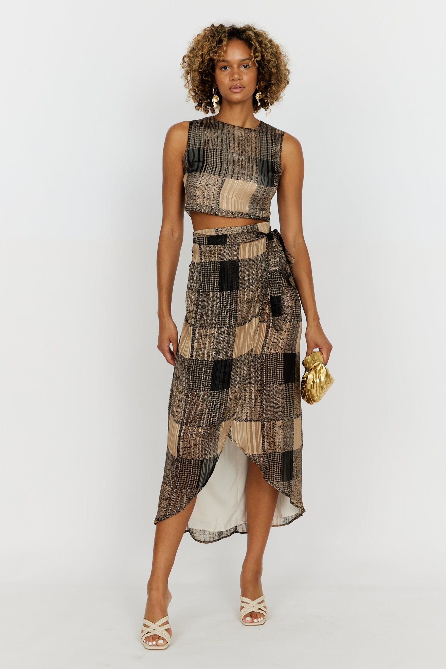 SALE - Portlyn Plaid Wrap Skirt