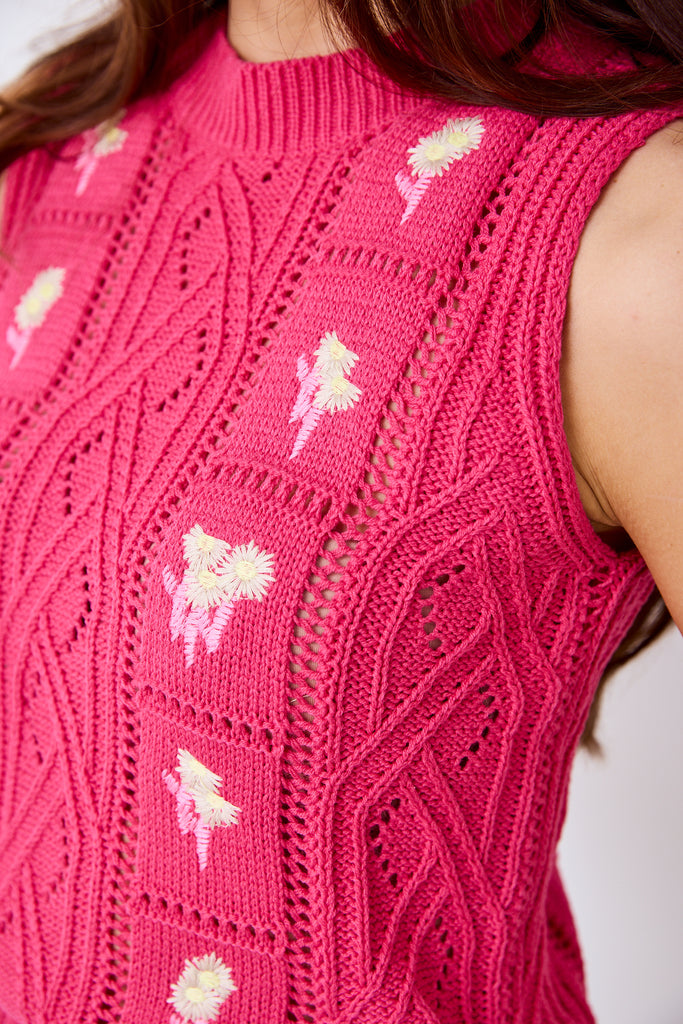 Victoria Flower Embroidered Sweater - fab'rik