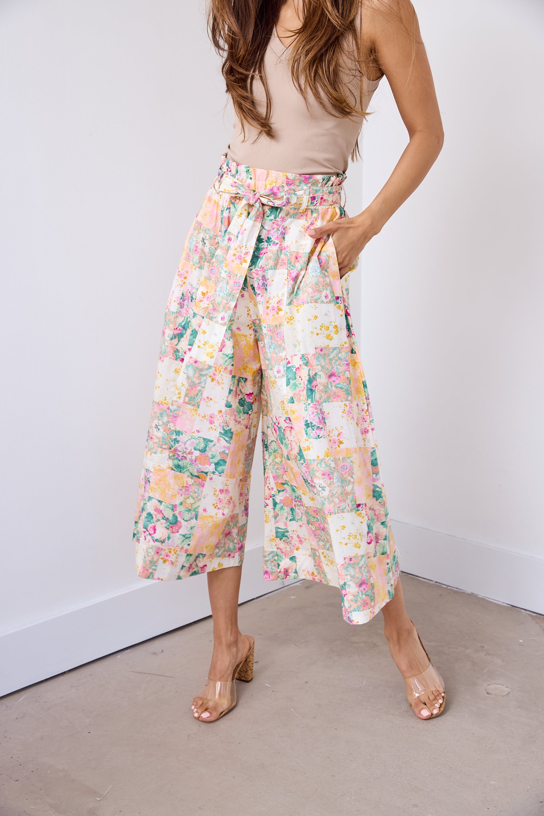 Layla Printed Cropped Pants - fab'rik