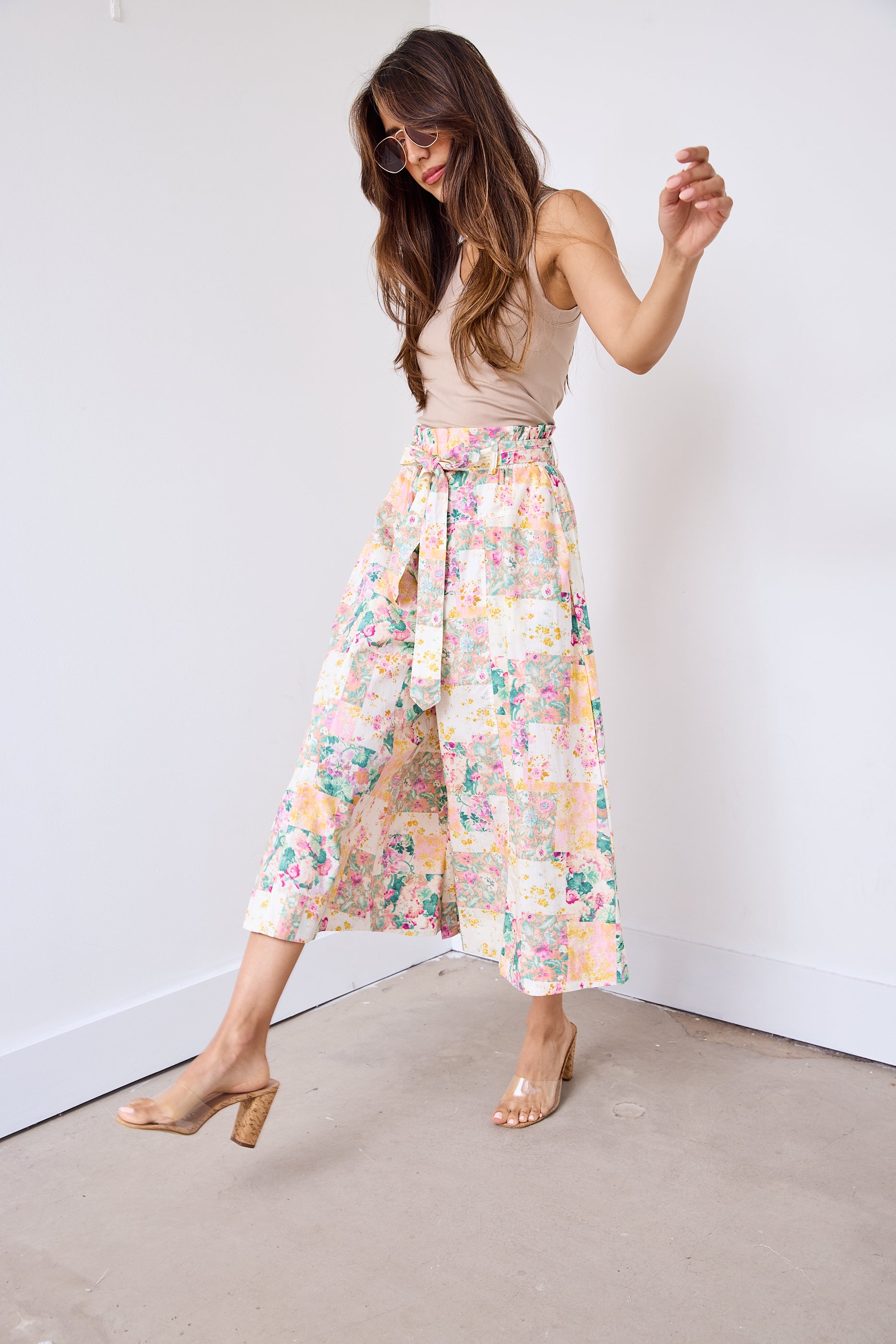 Layla Printed Cropped Pants - fab'rik