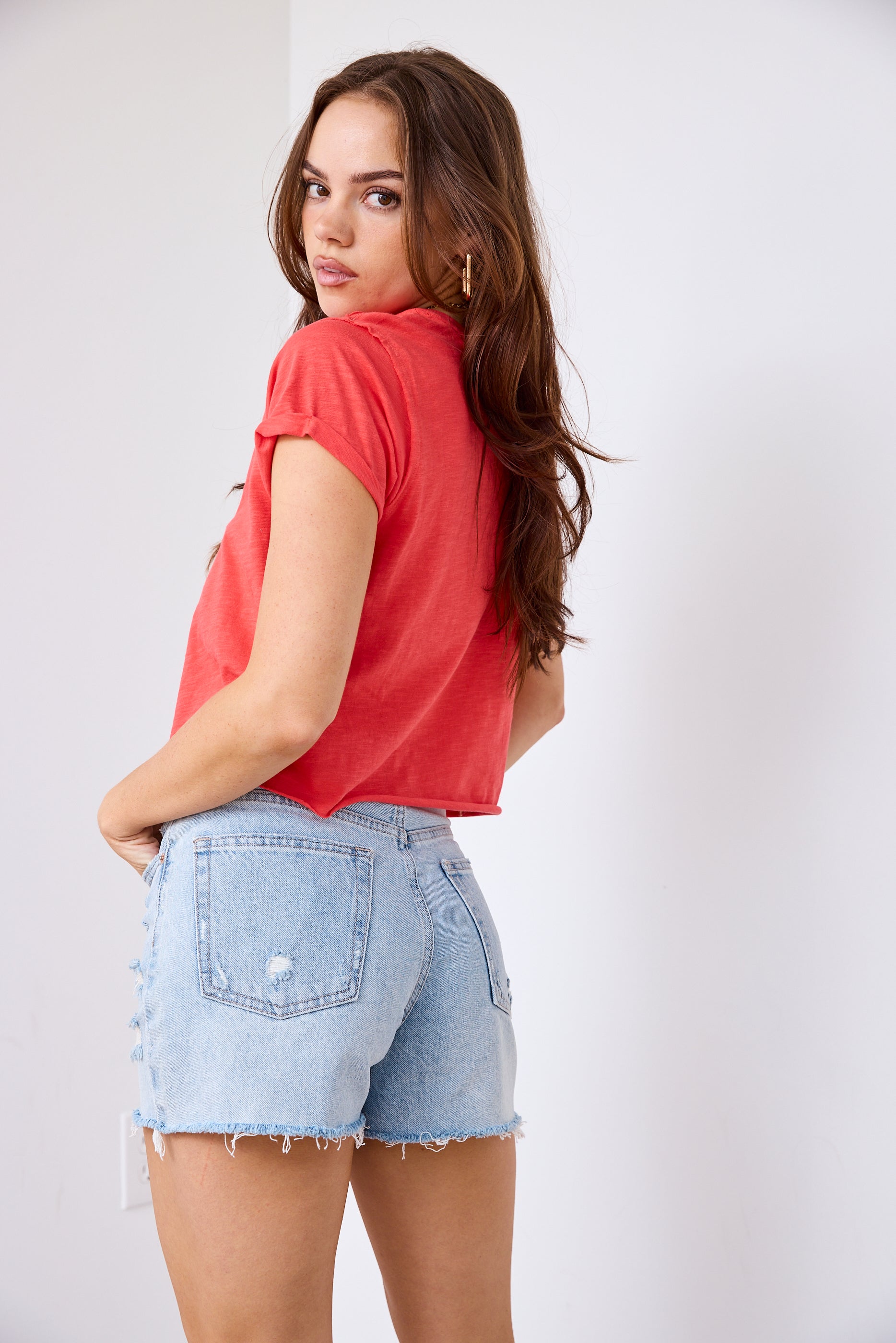 Meadows Cropped Short Sleeve Tee - fab'rik