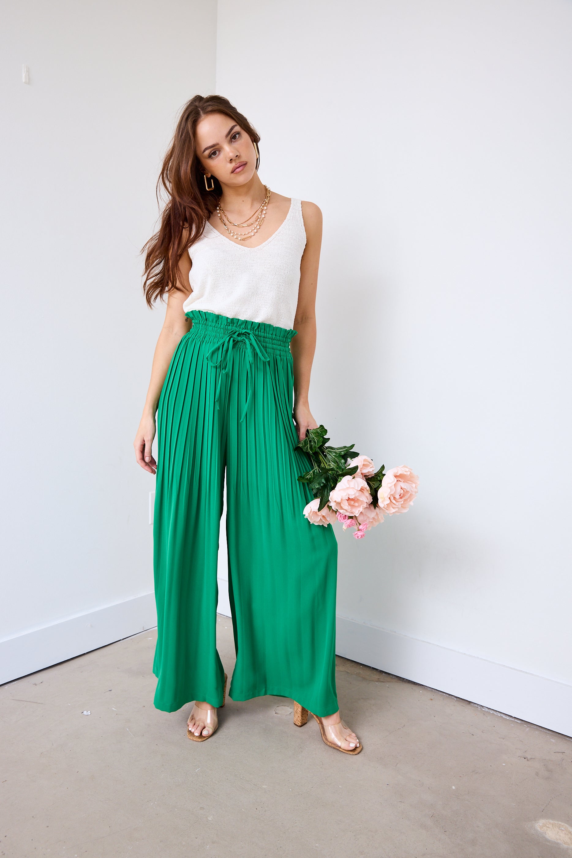 Howell Pleated Wide Leg Pants - fab'rik