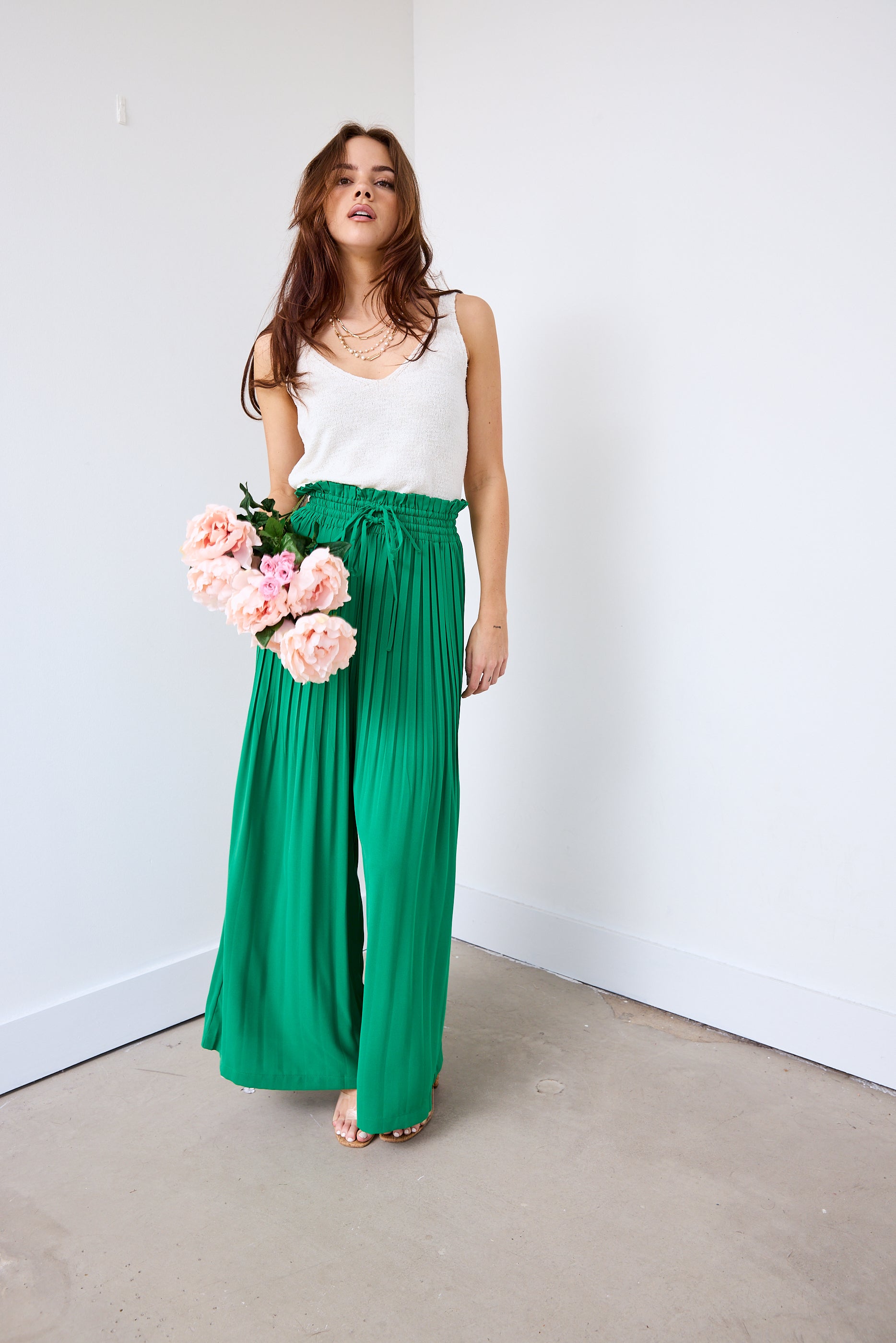 Howell Pleated Wide Leg Pants - fab'rik