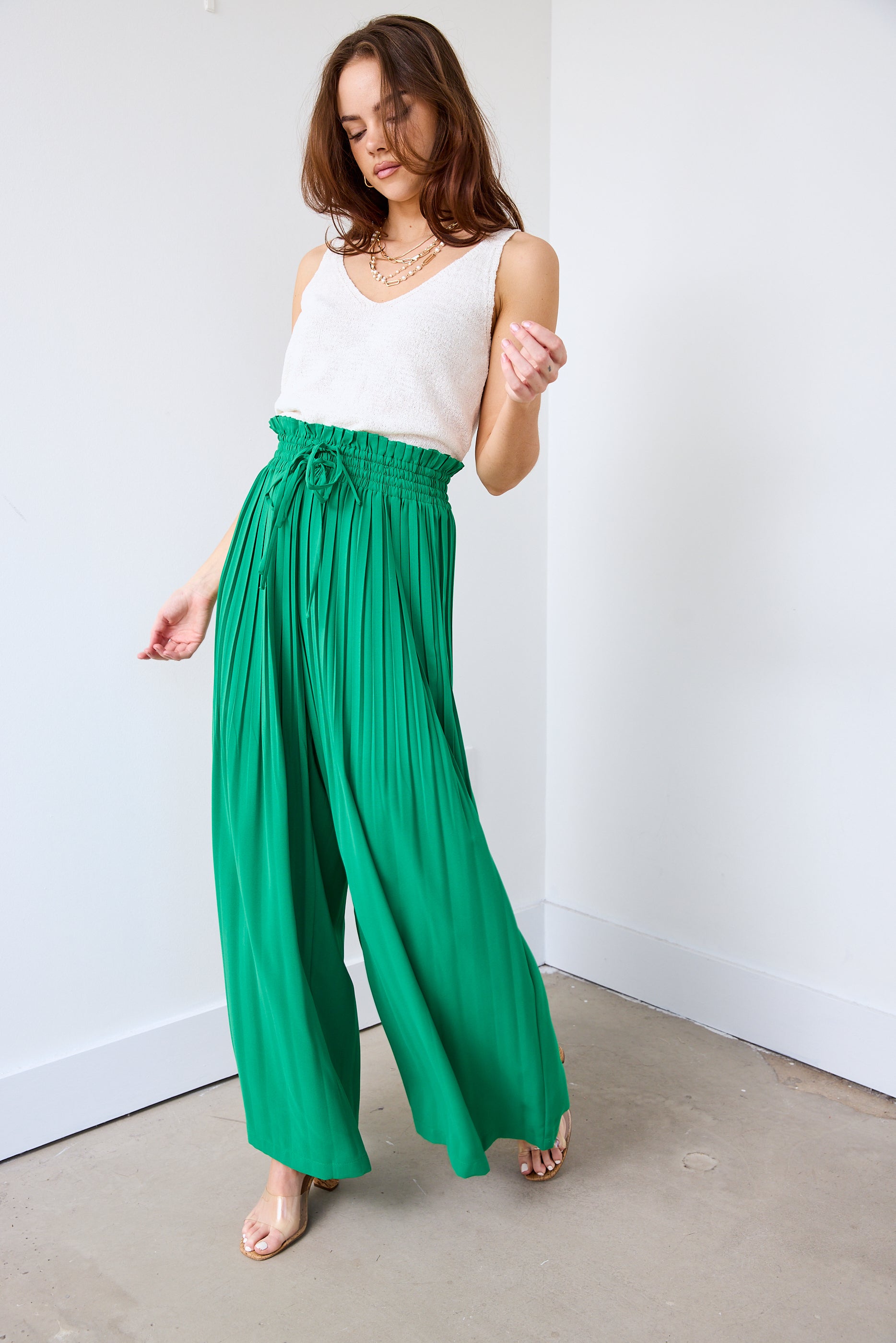 Howell Pleated Wide Leg Pants - fab'rik