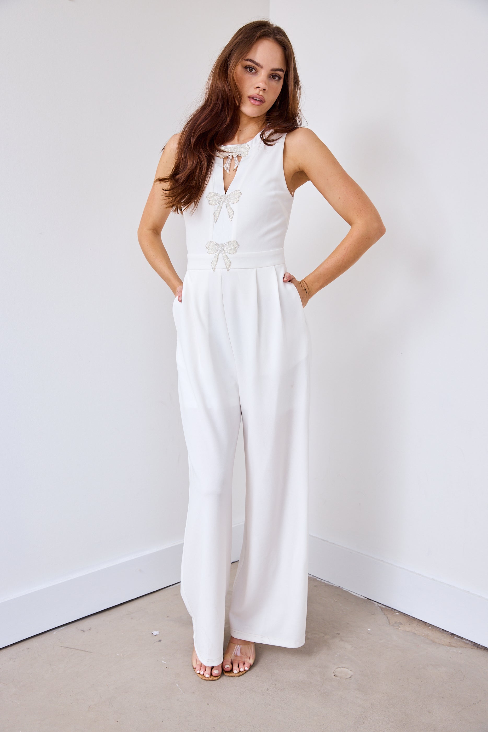 Mercedes Bow Detail Jumpsuit - fab'rik