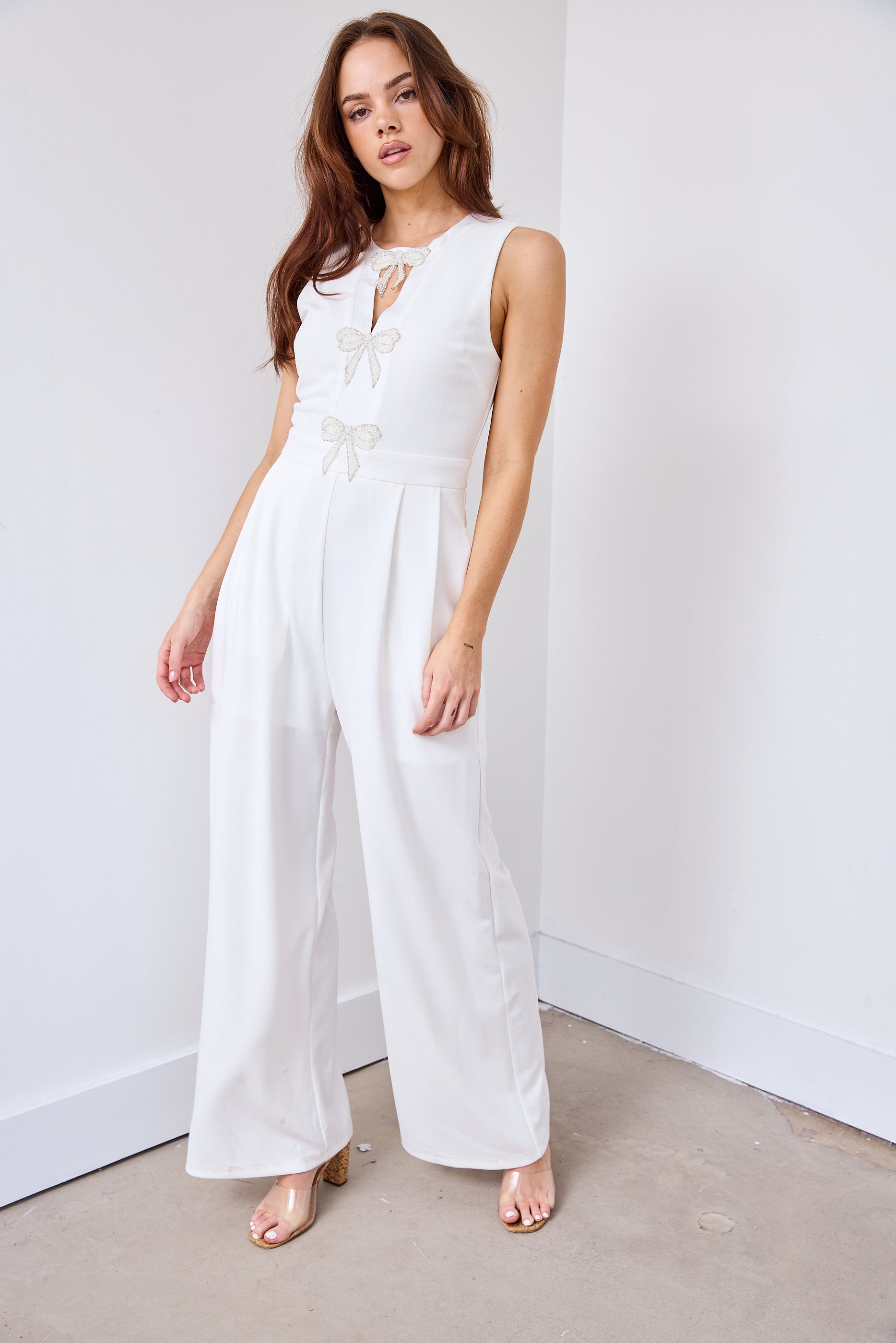 Mercedes Bow Detail Jumpsuit - fab'rik