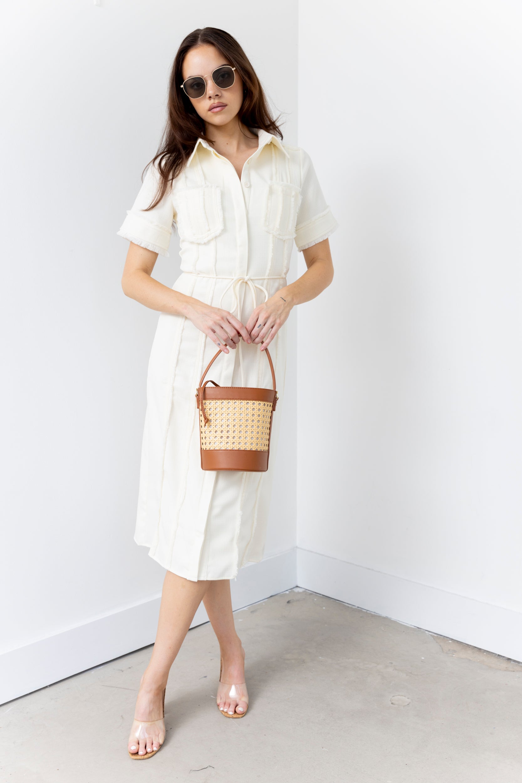 Dixon Fringe Detailed Midi Dress - fab'rik