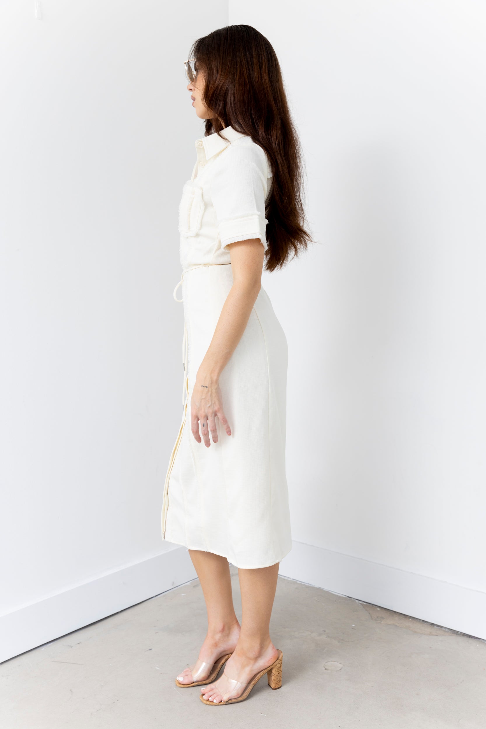Dixon Fringe Detailed Midi Dress - fab'rik