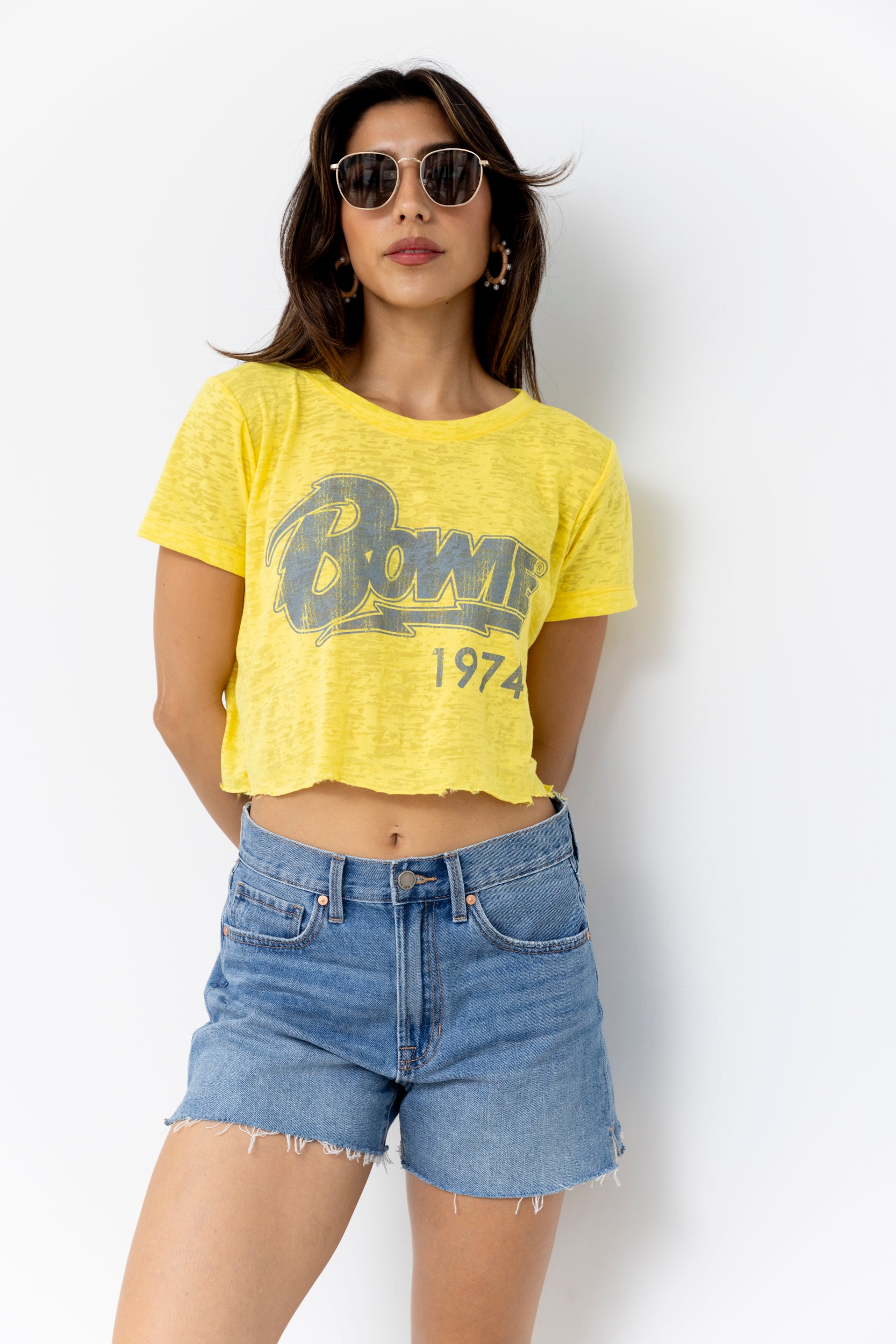 Bowie 74 Burnout Crop Tee - fab'rik