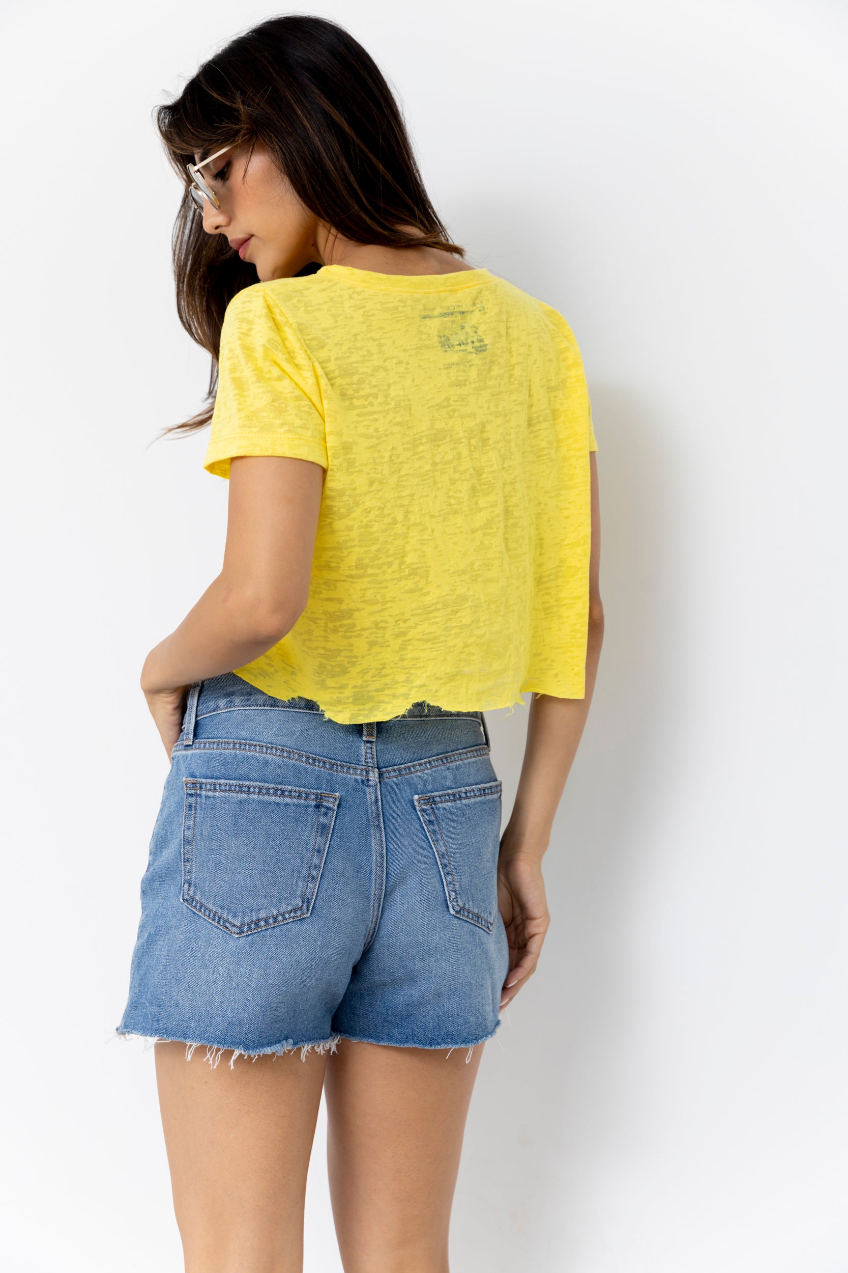 Bowie 74 Burnout Crop Tee - fab'rik