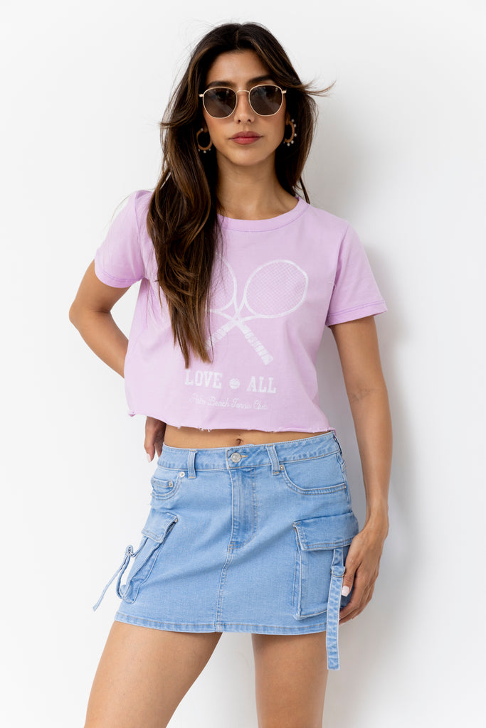 Love All Tennis Crop Tee - fab'rik