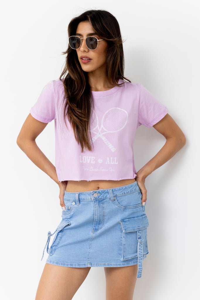 Love All Tennis Crop Tee - fab'rik