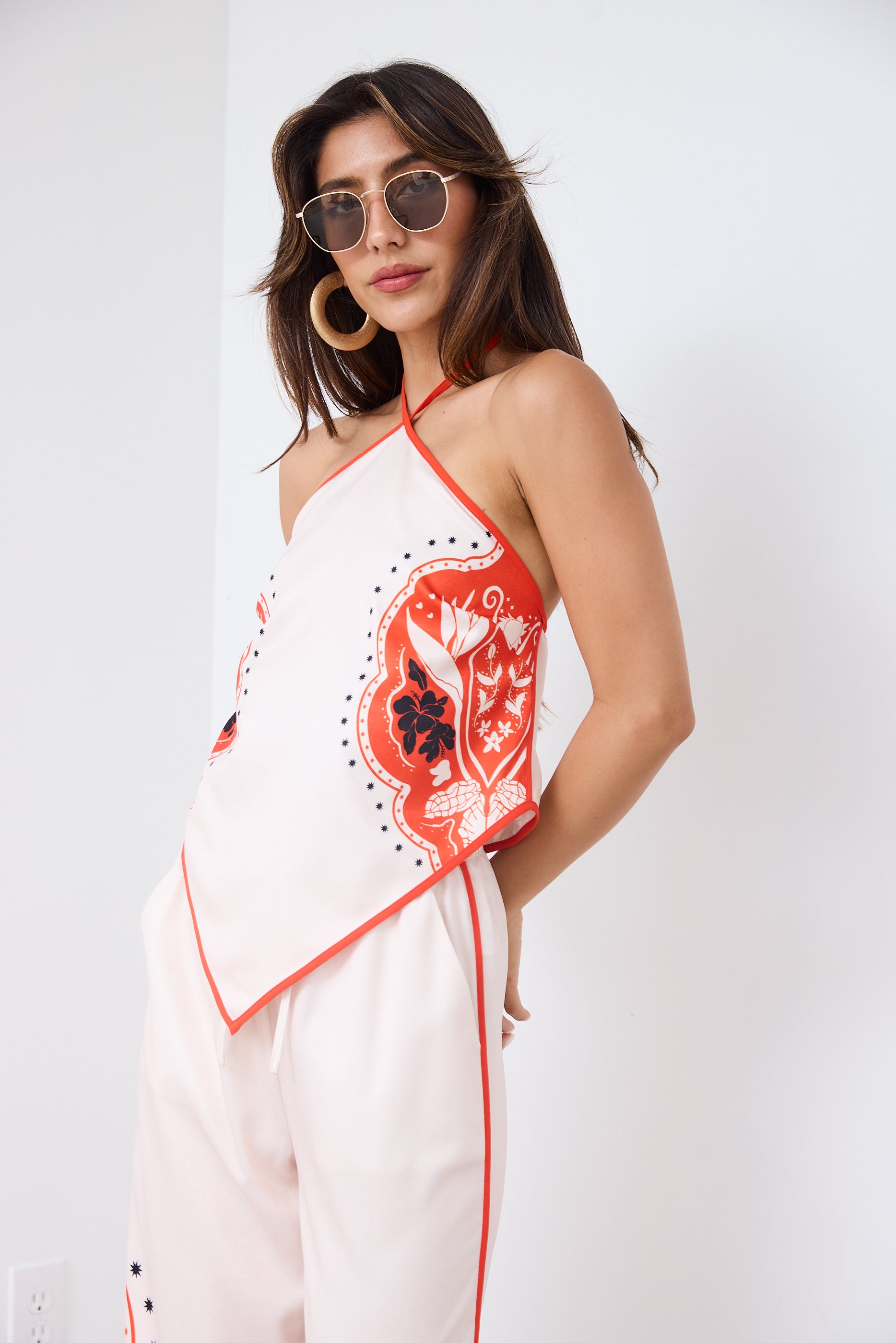 SALE - Zoe Printed Halter Top