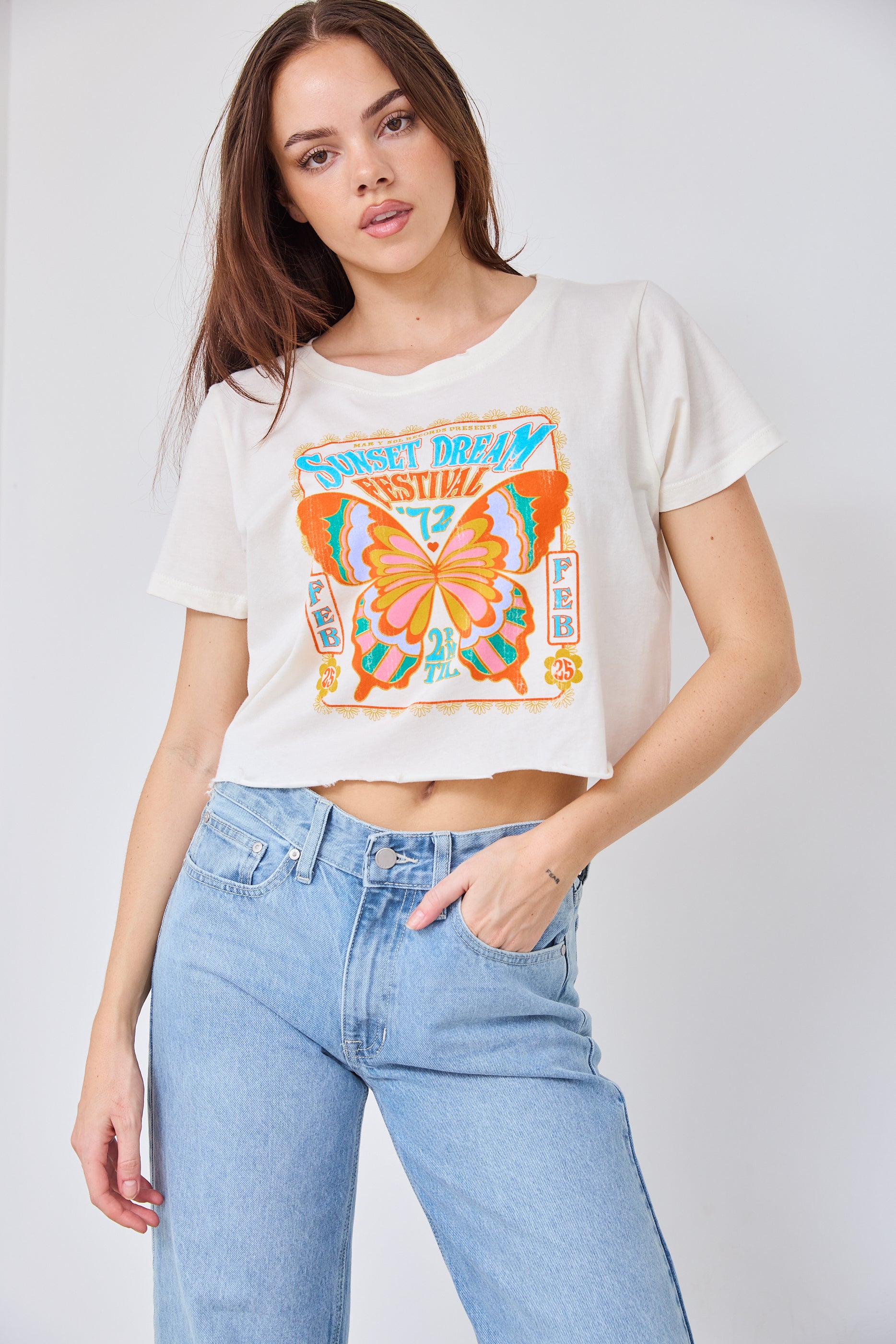 SALE - Sunset Dream Festival Crop Tee