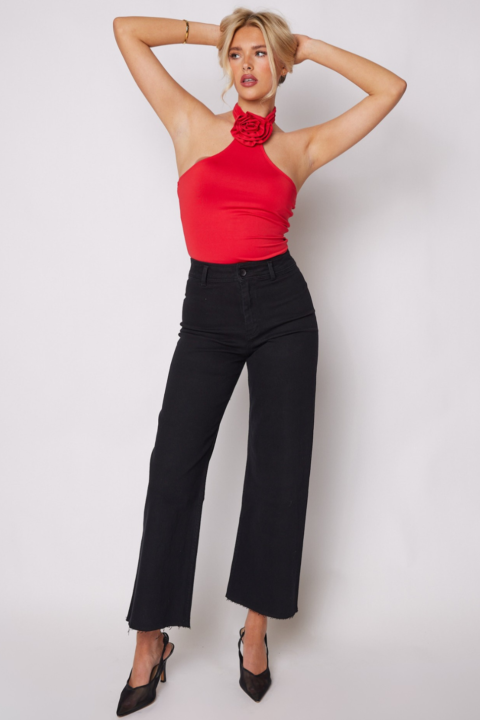 SALE - Betty Rosette Detail Bodysuit
