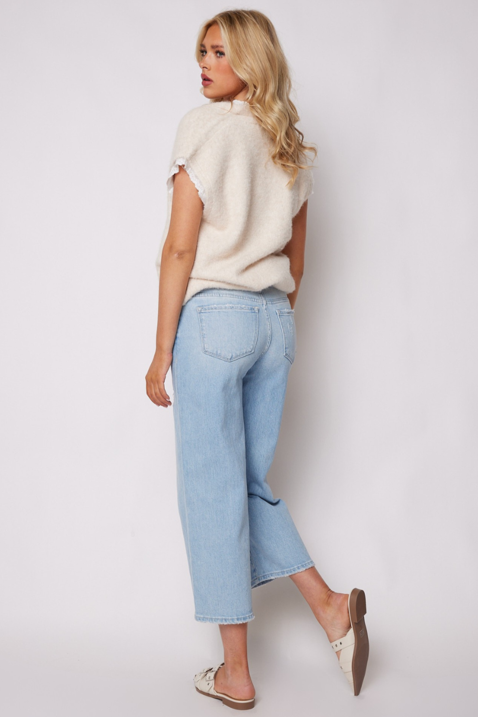 SALE - Murray High Rise Cropped Wide Leg Jeans