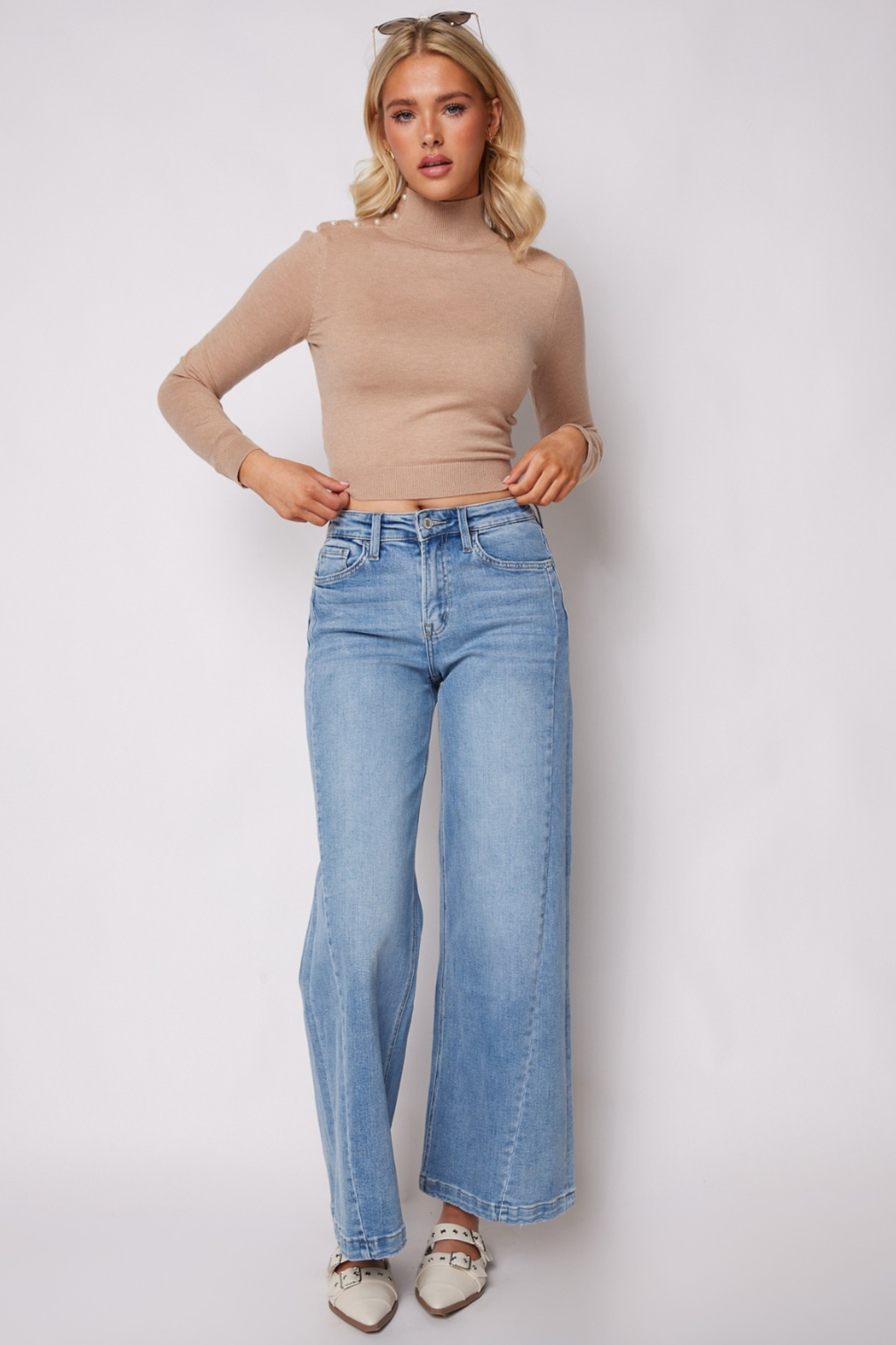 SALE - Lacie High Rise Palazzo Jeans