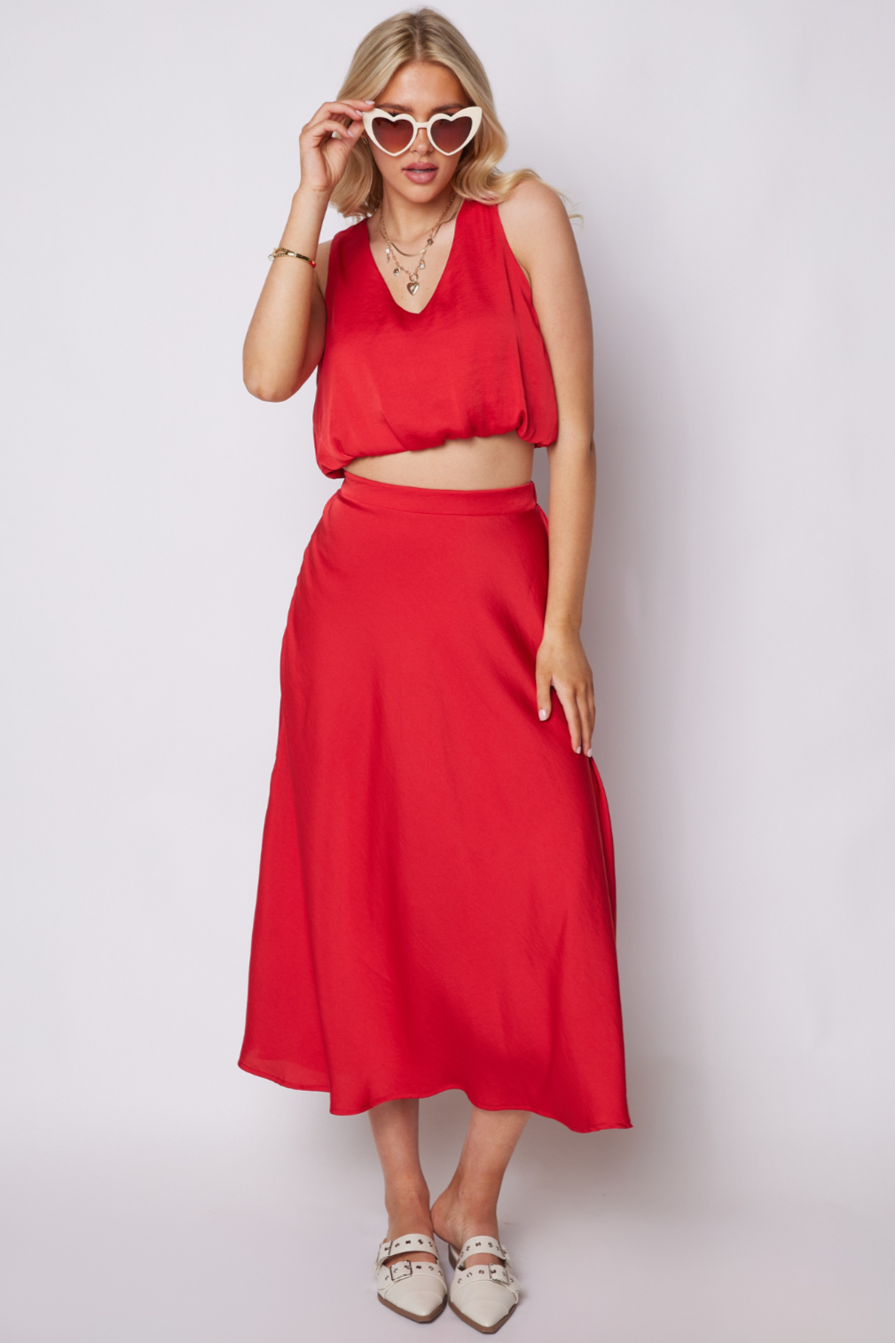 Maria Bubble Hem Crop Top