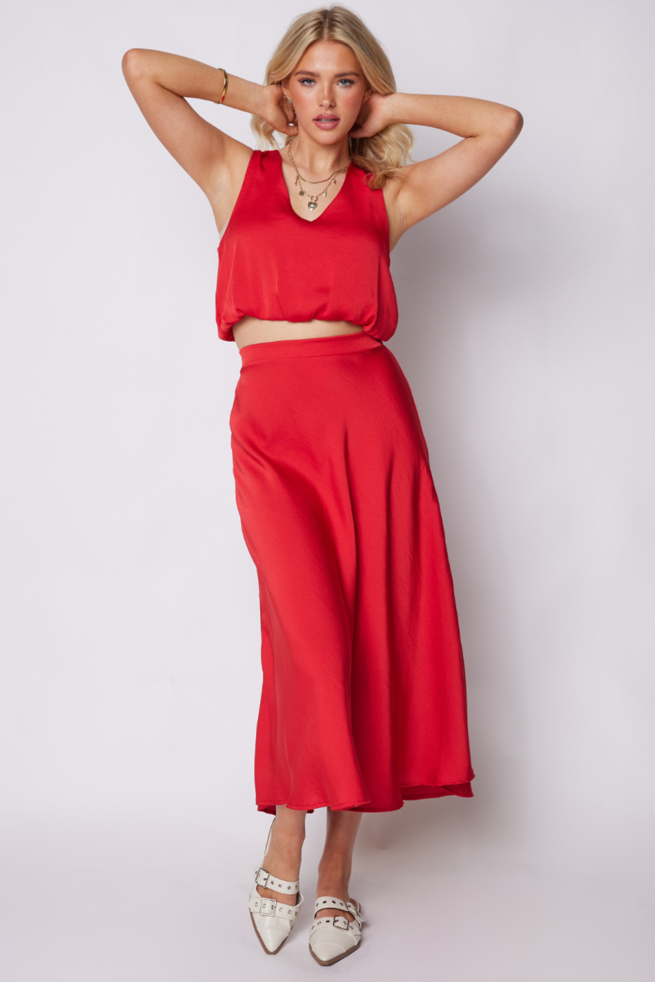 Maria Bubble Hem Crop Top