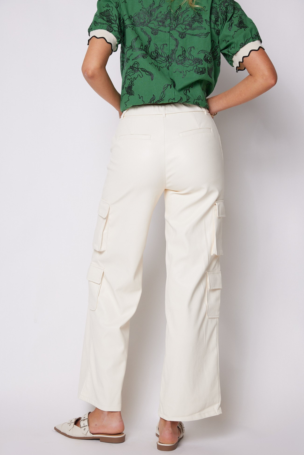 SALE - Jaimie Faux Leather Cargo Pants