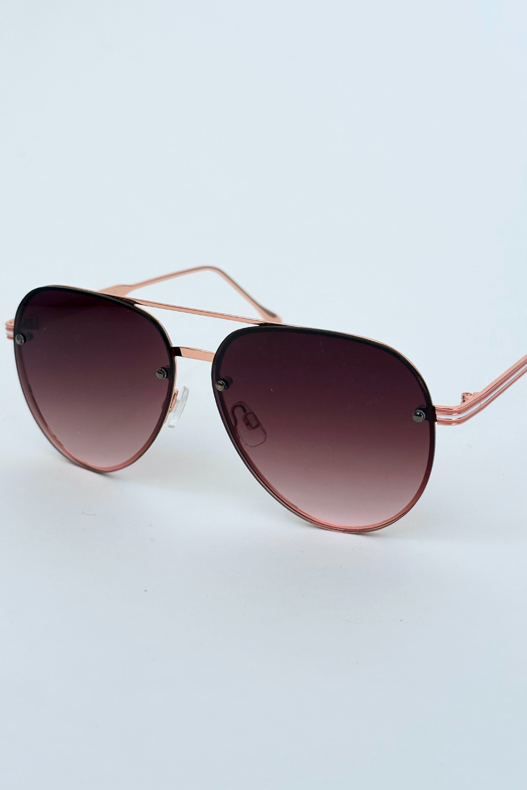 Lucy Rimless Aviator Sunglasses