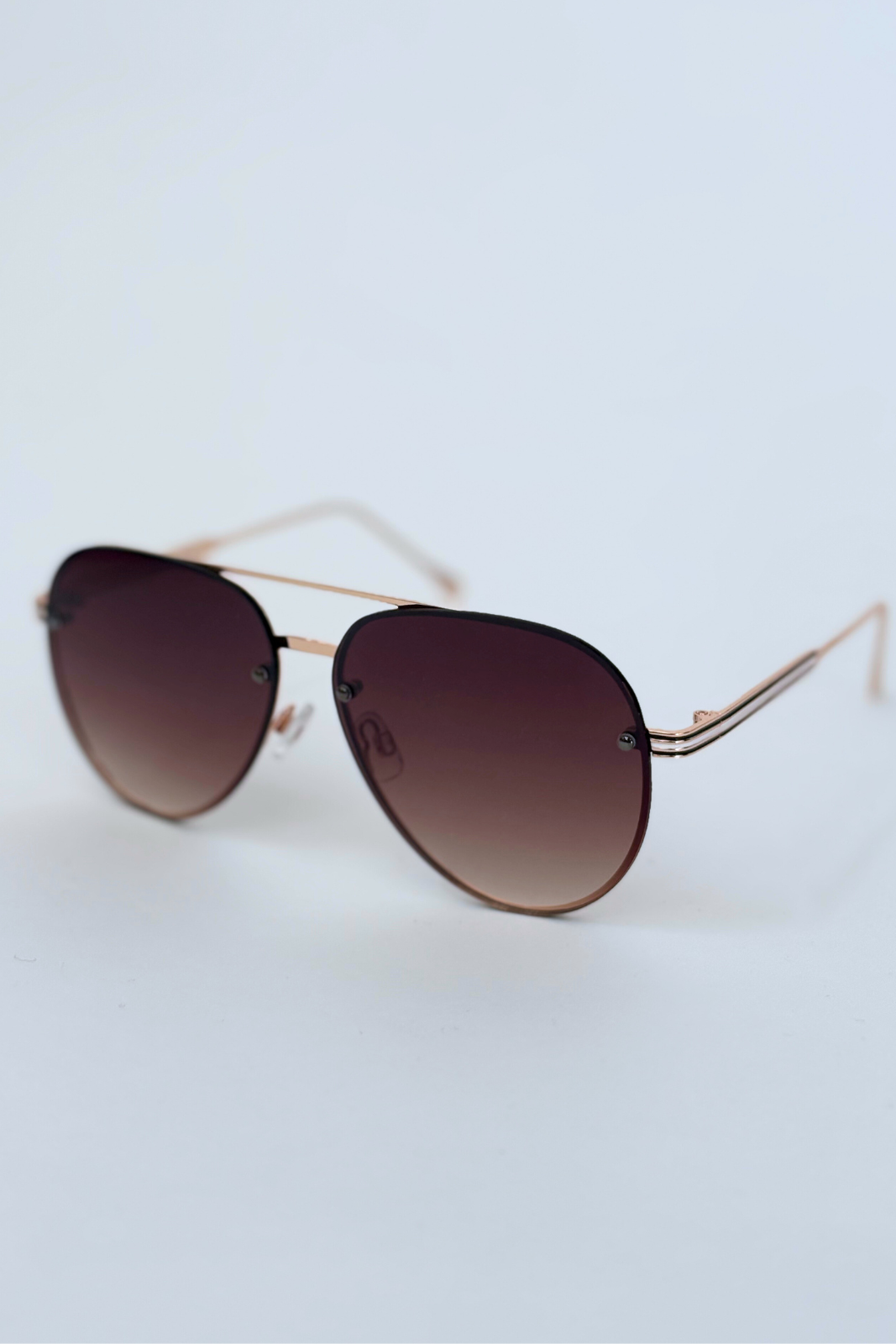 Lucy Rimless Aviator Sunglasses