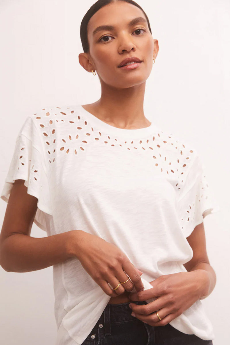 Z Supply Alanis Embroidered Top - fab'rik