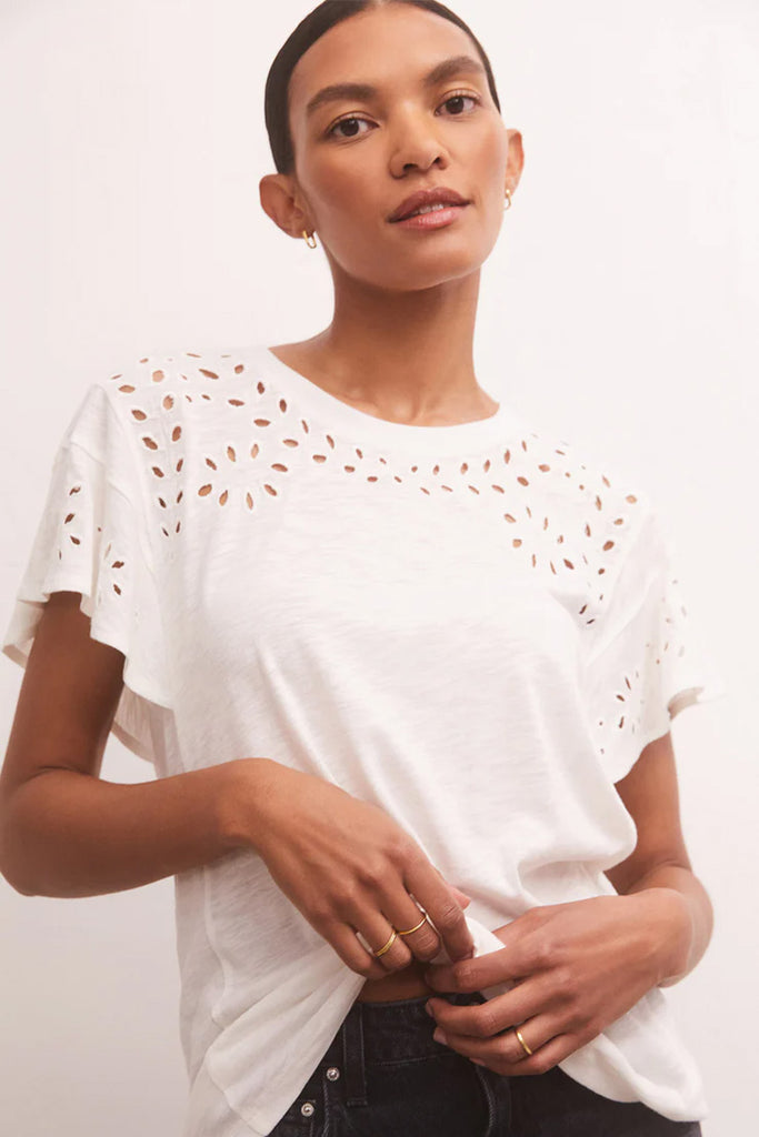 Z Supply Alanis Embroidered Top - fab'rik