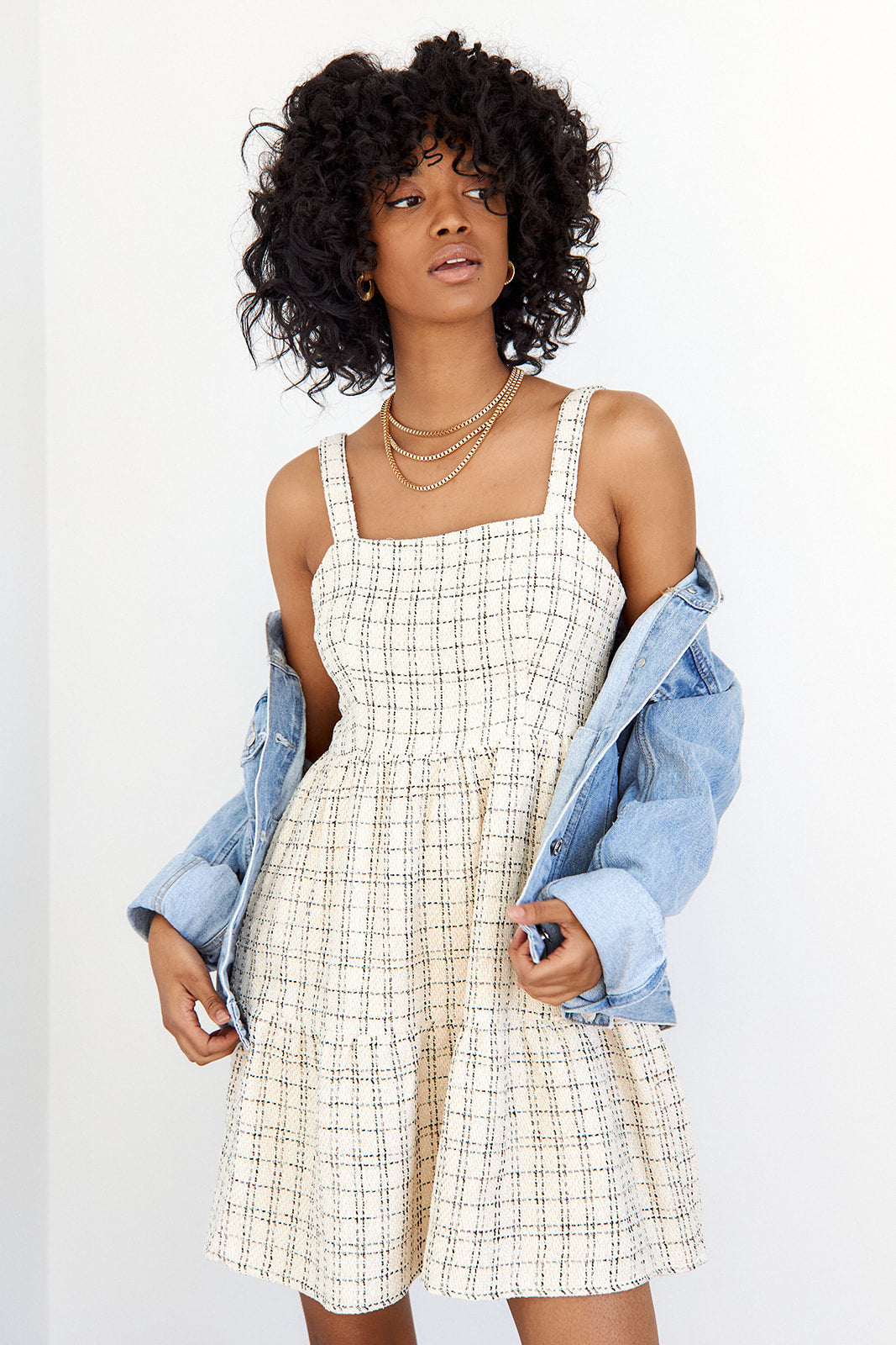 SALE - Ferguson Tweed Babydoll Dress - fab'rik
