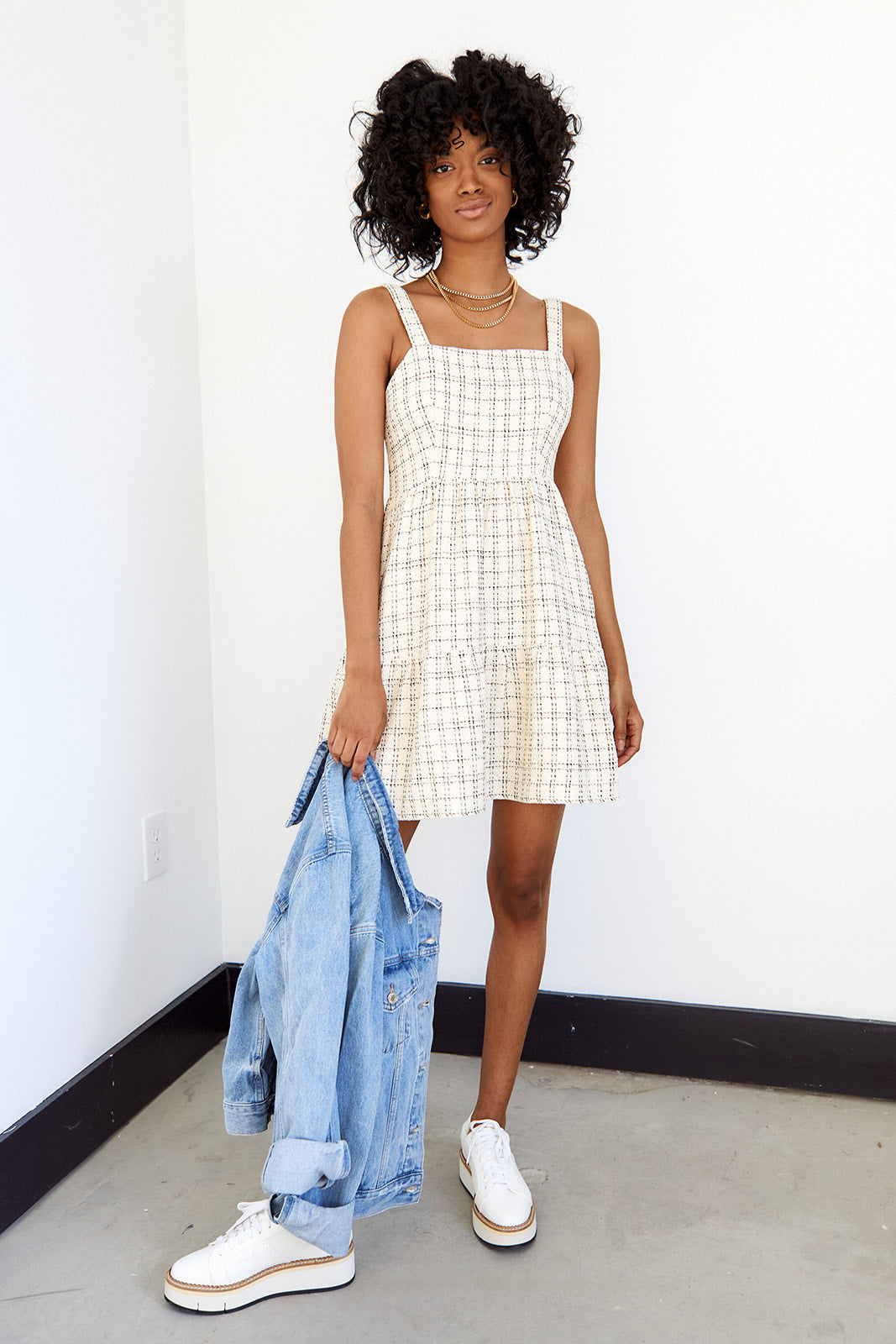 SALE - Ferguson Tweed Babydoll Dress - fab'rik