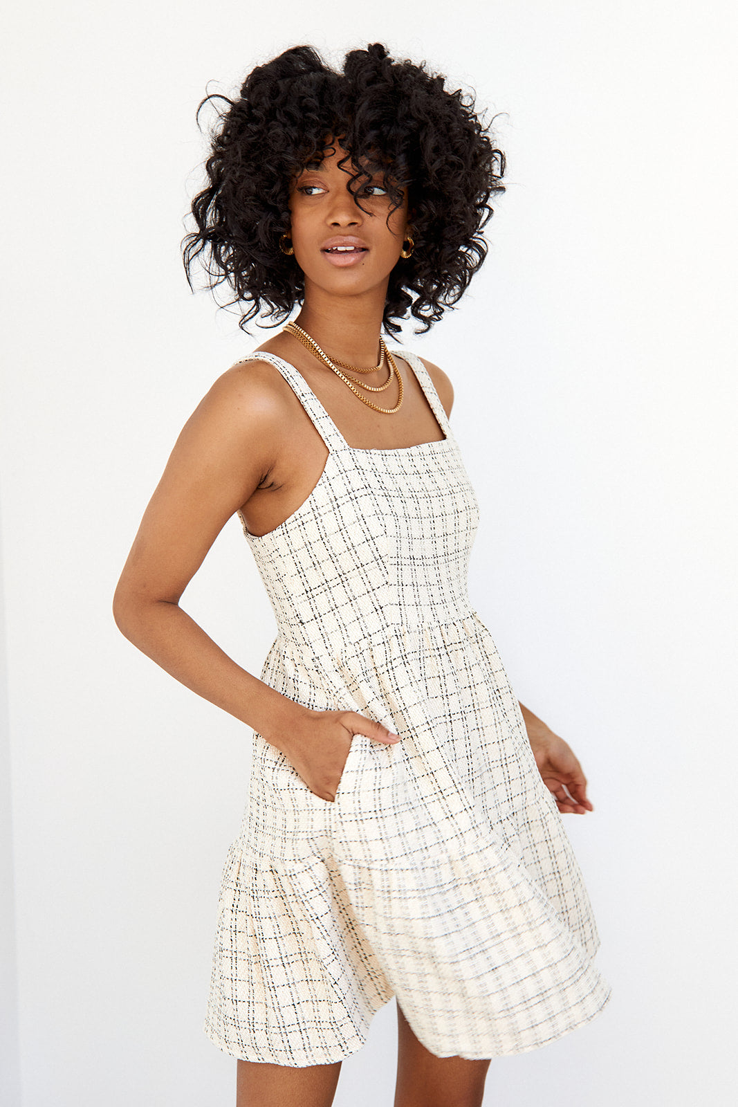 SALE - Ferguson Tweed Babydoll Dress - fab'rik
