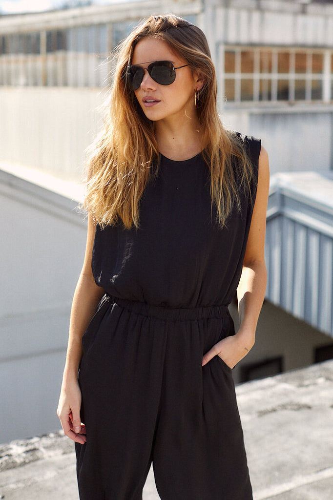 SALE - Britten Shoulder Pad Jumpsuit - fab'rik