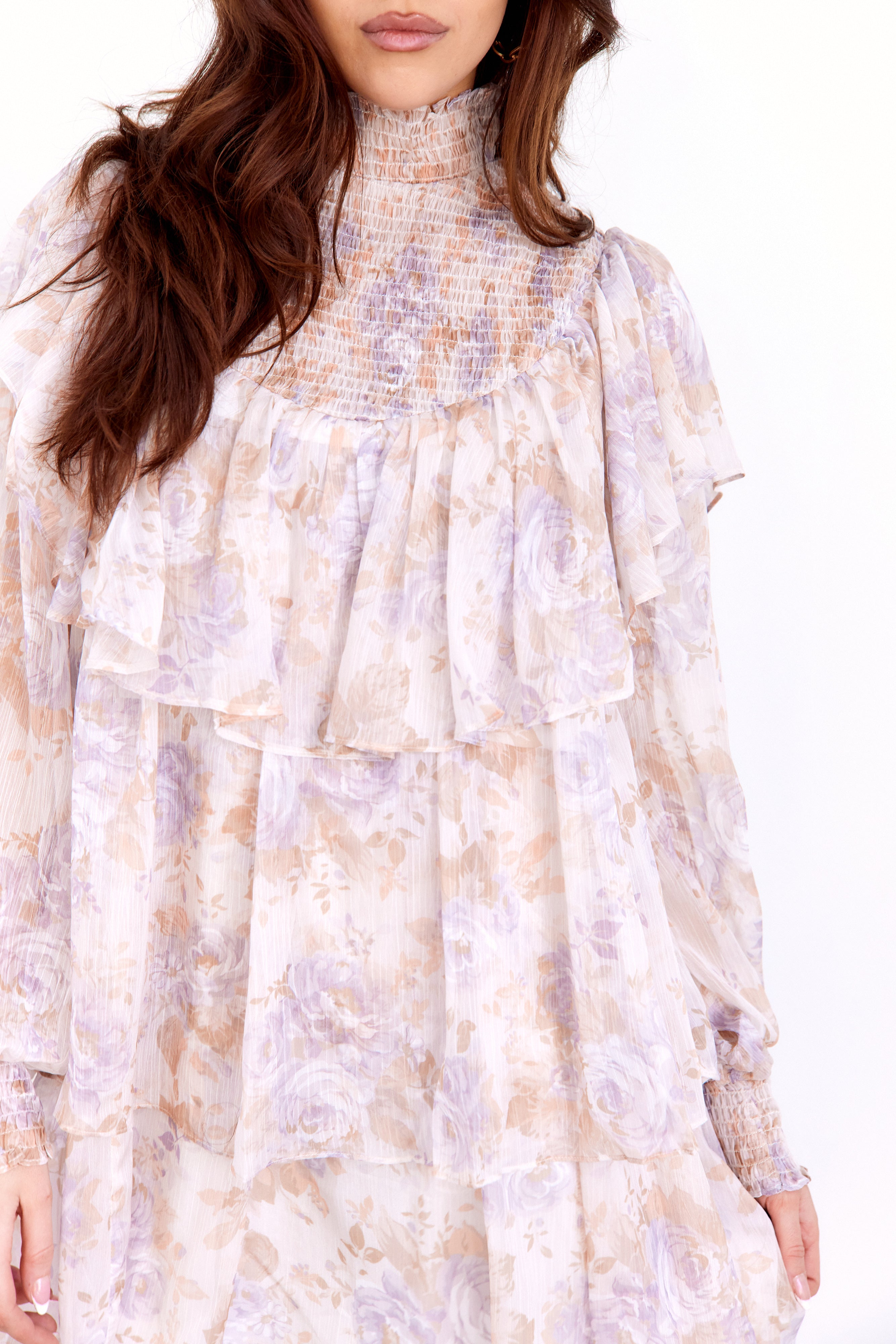 Madison Tiered Chiffon Mini Dress - fab'rik