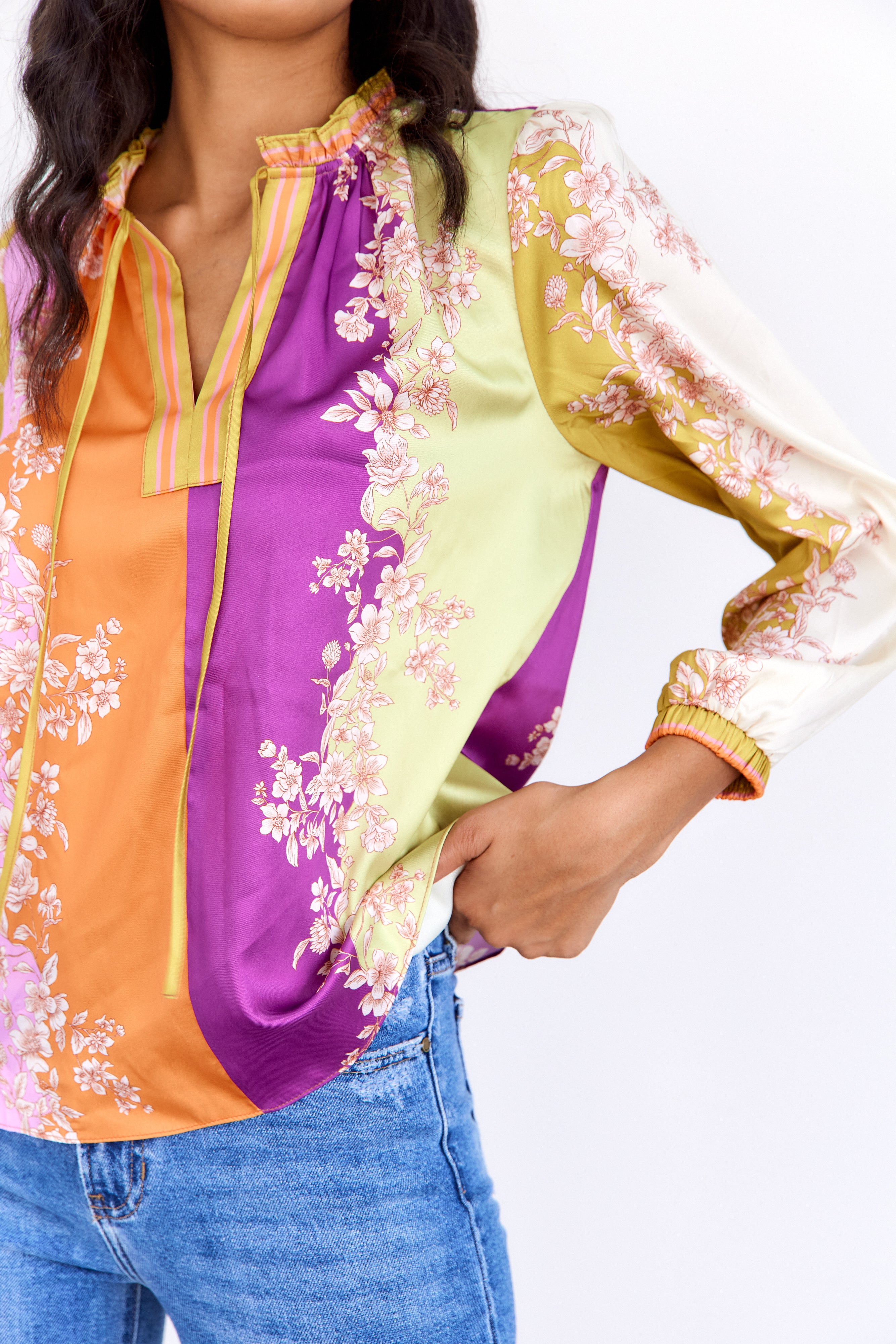 Josie Floral Multicolor Blouse - fab'rik