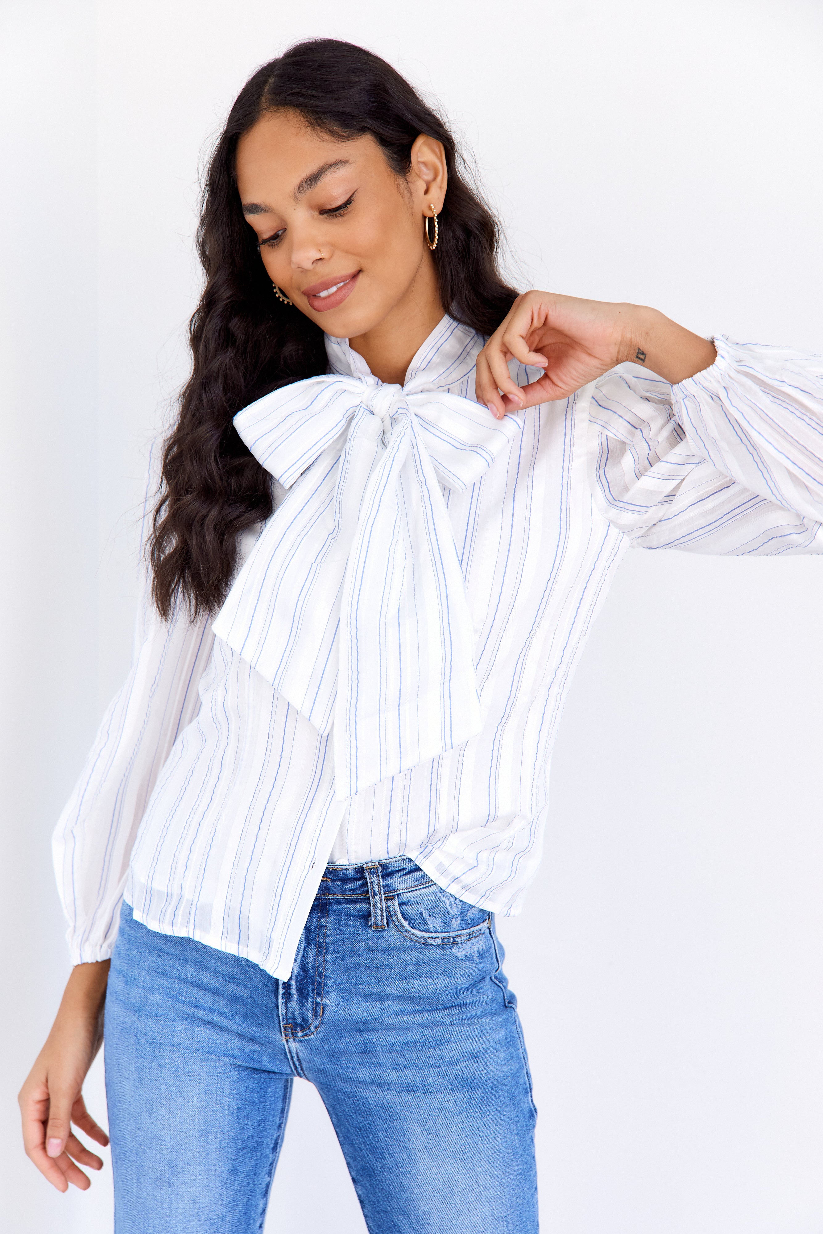 Arden Tie Bow Blouse - fab'rik