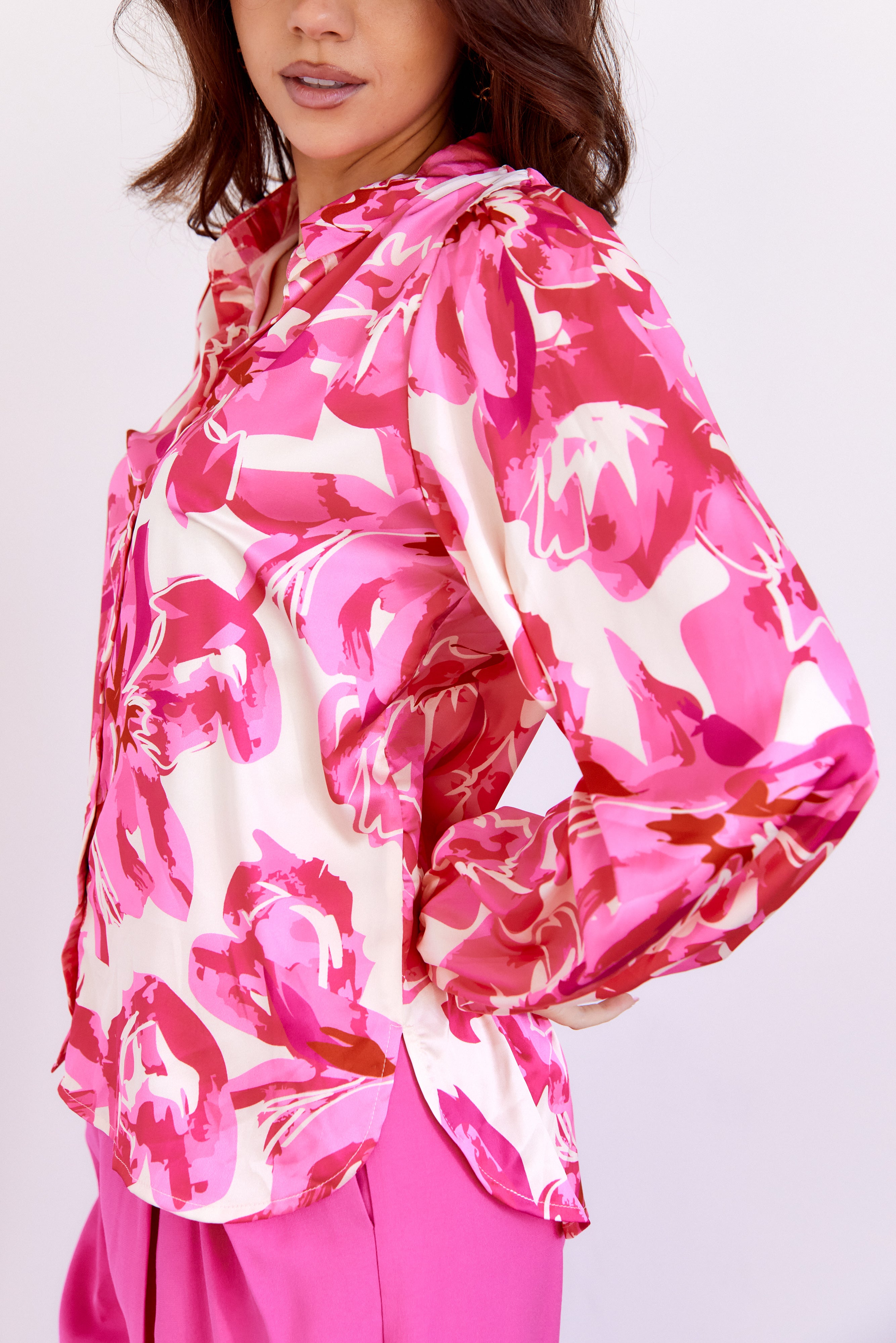 Verona Floral Button Down Blouse - fab'rik