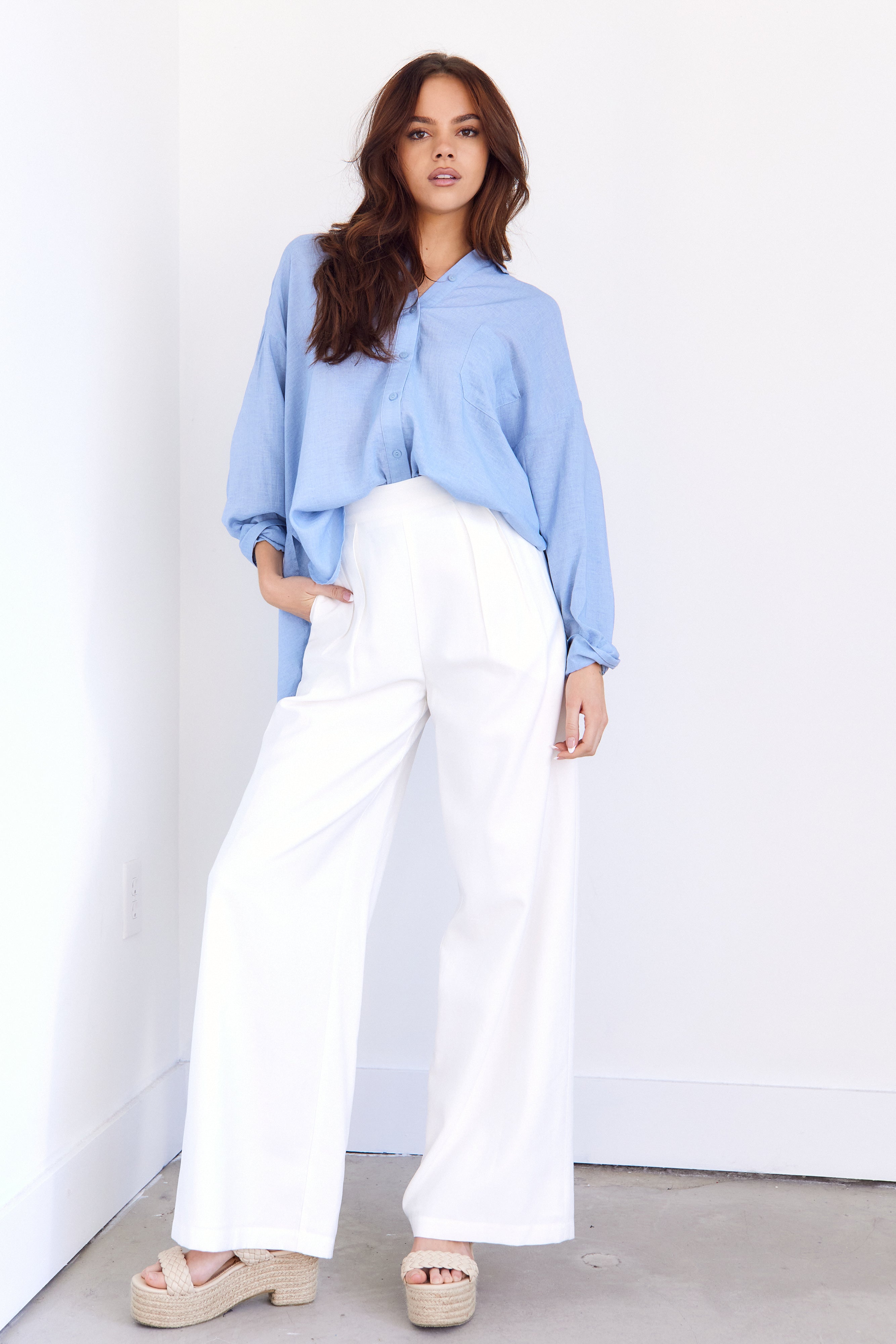 Josephine Wide Leg Full Length Pants - fab'rik