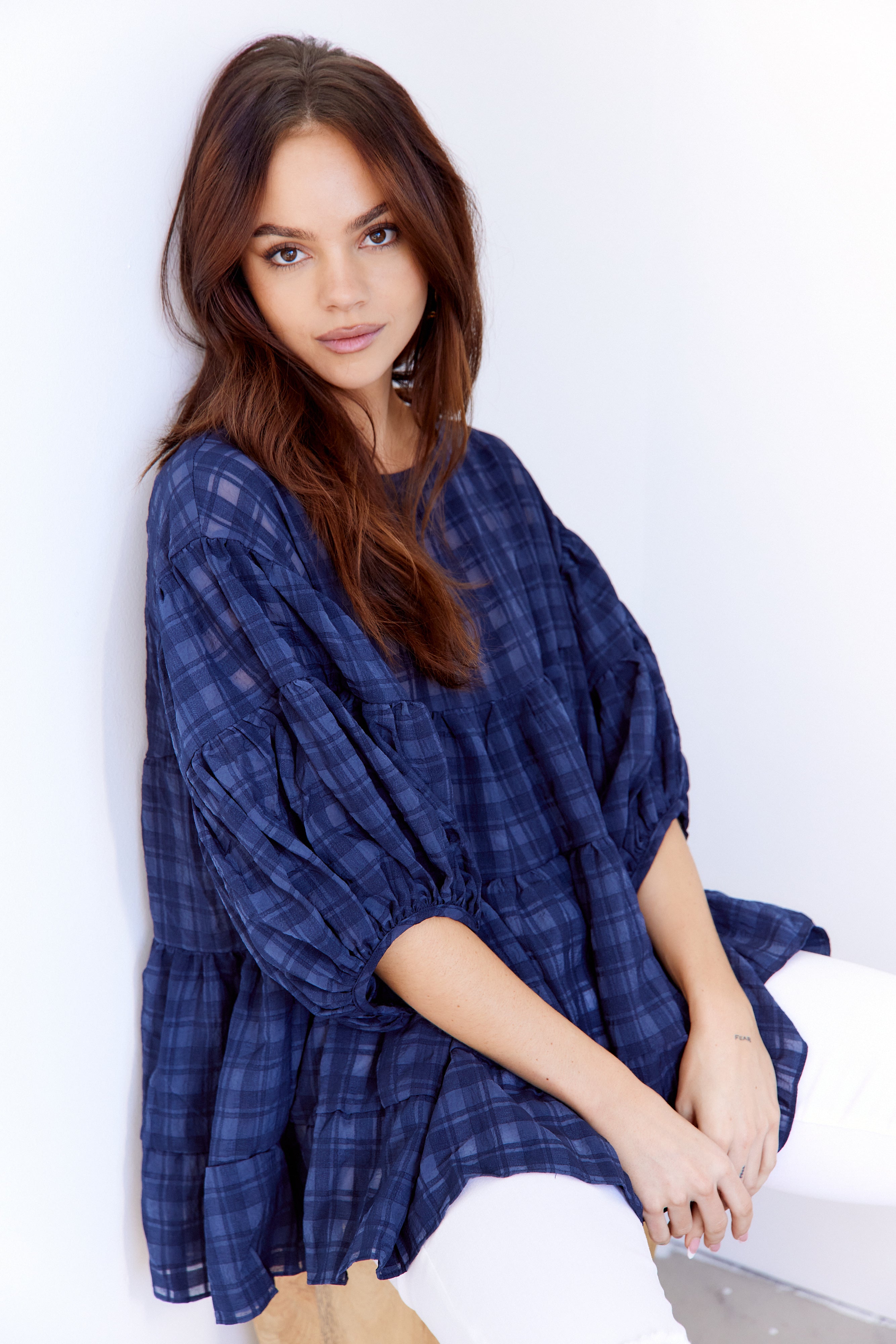 Cecilia Textured Tiered Babydoll Top - fab'rik