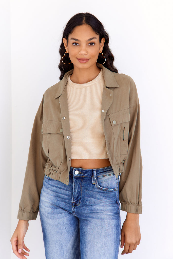 Arden Cropped Utility Jacket - fab'rik