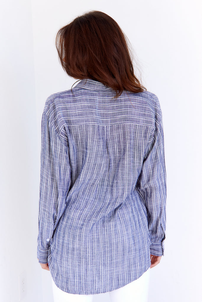 Claire Textured Stripe Button Down - fab'rik