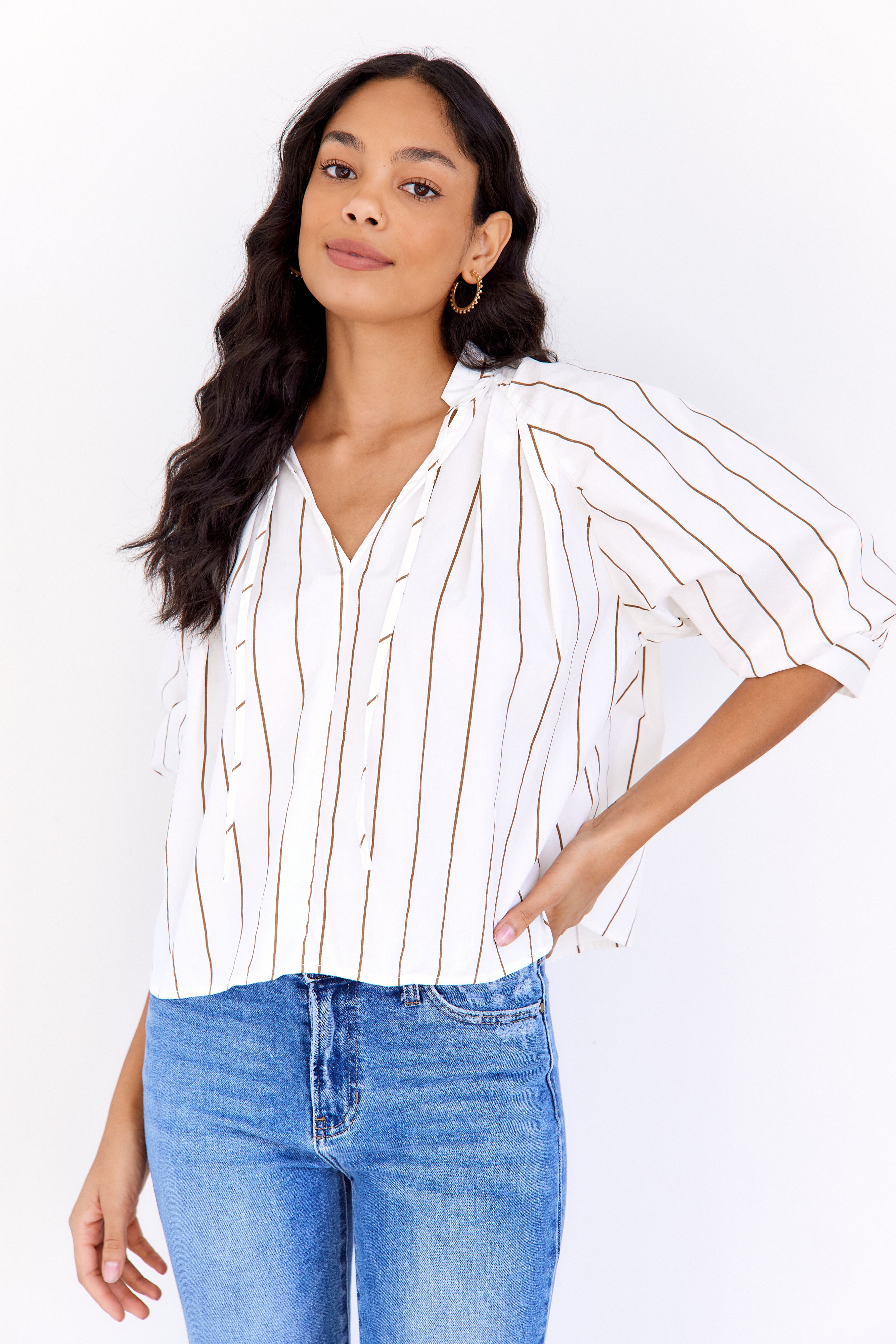 Emery Striped Blouse - fab'rik