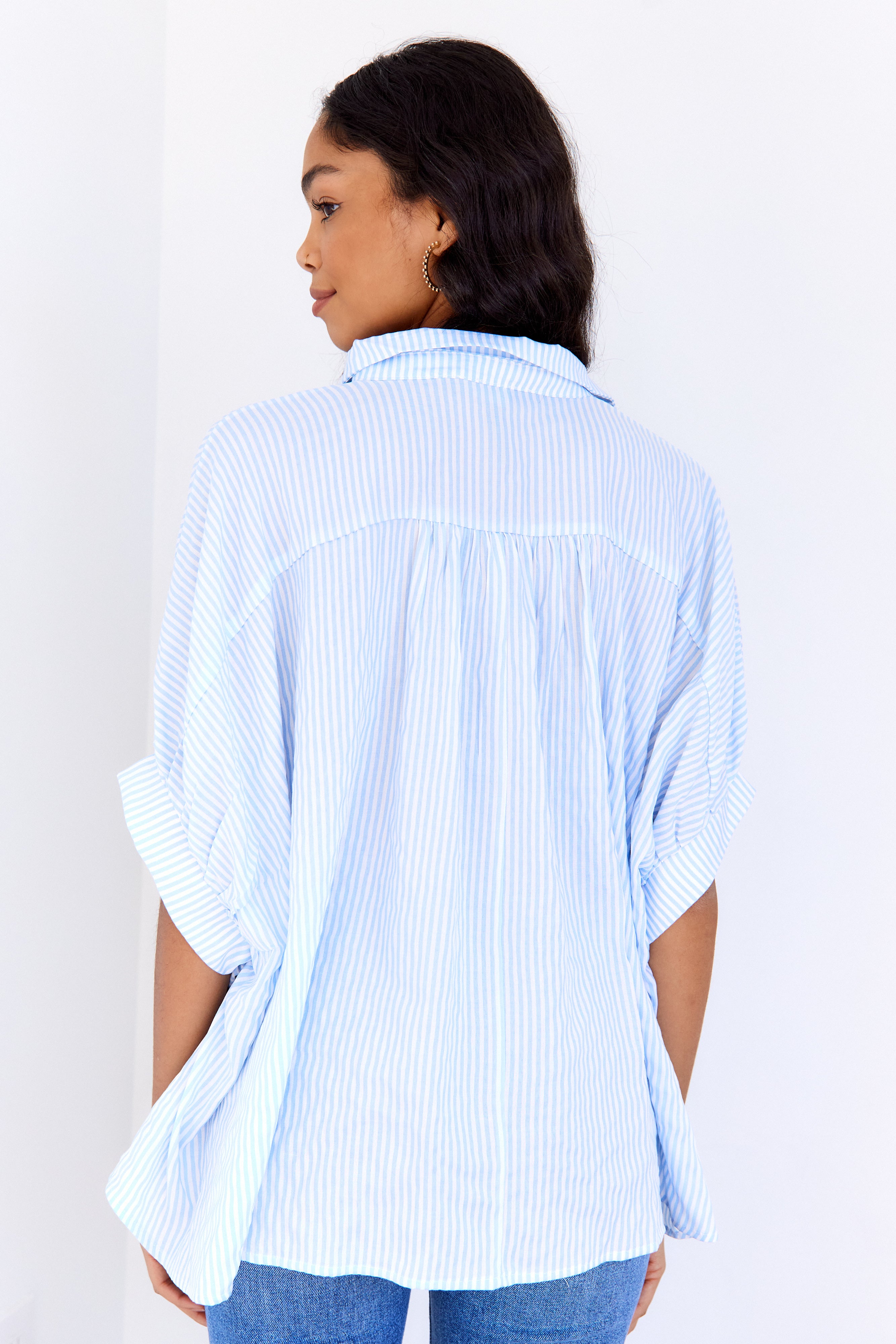 Celeste Boxy Striped Button Down - fab'rik