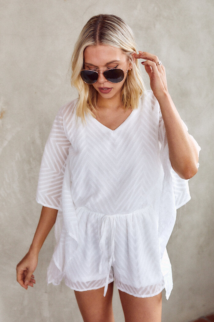 SALE - Lacy Kimono Style Romper - fab'rik