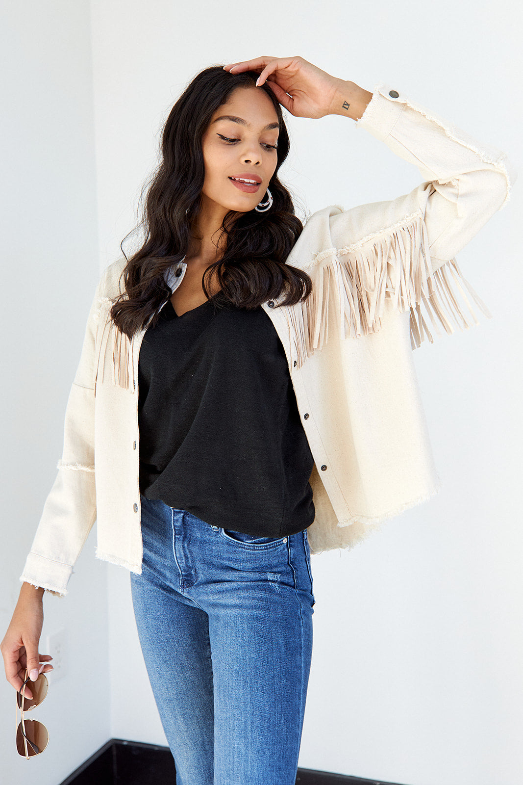 Kella Fringe Detail Jacket - fab'rik