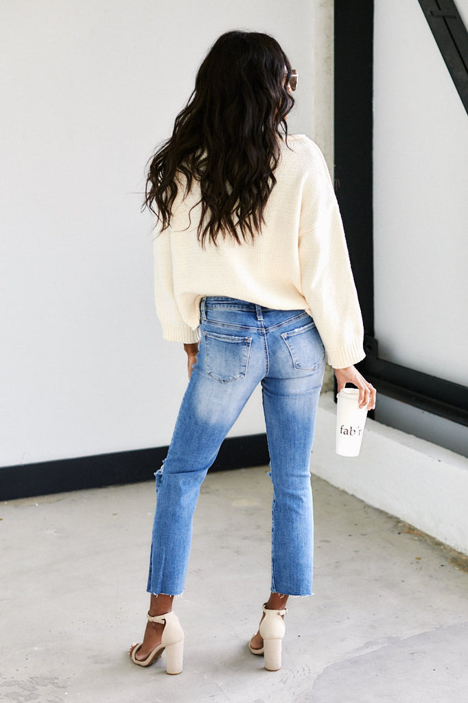 Chicago Straight Leg Distressed Denim - fab'rik