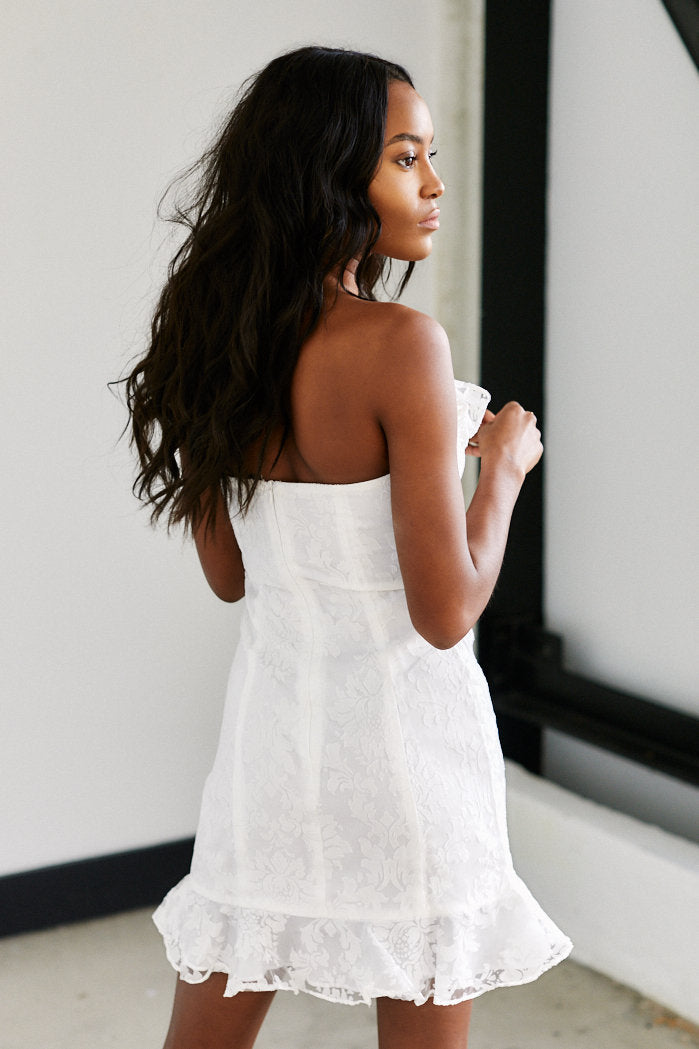 SALE - Rosetta Ruffle Detail Sleeveless Dress - fab'rik